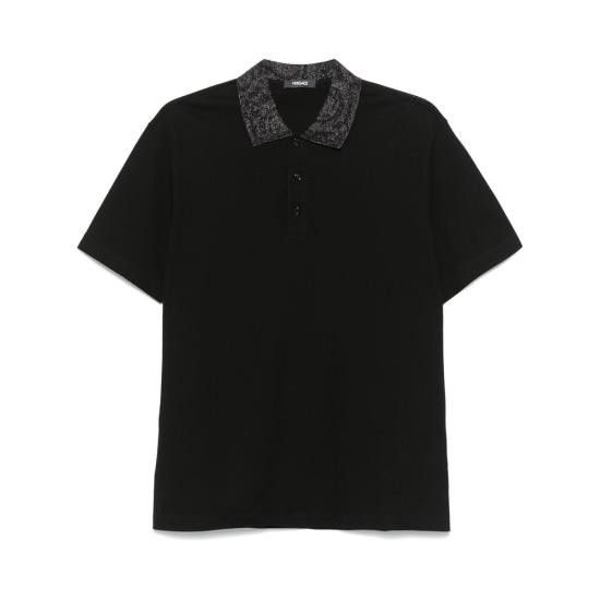 Versace VERSACE Men Polo Shirts 1A12966 1013906 1B000 BLACK Size US L / EU 52-54 / 3 - 1 Thumbnail