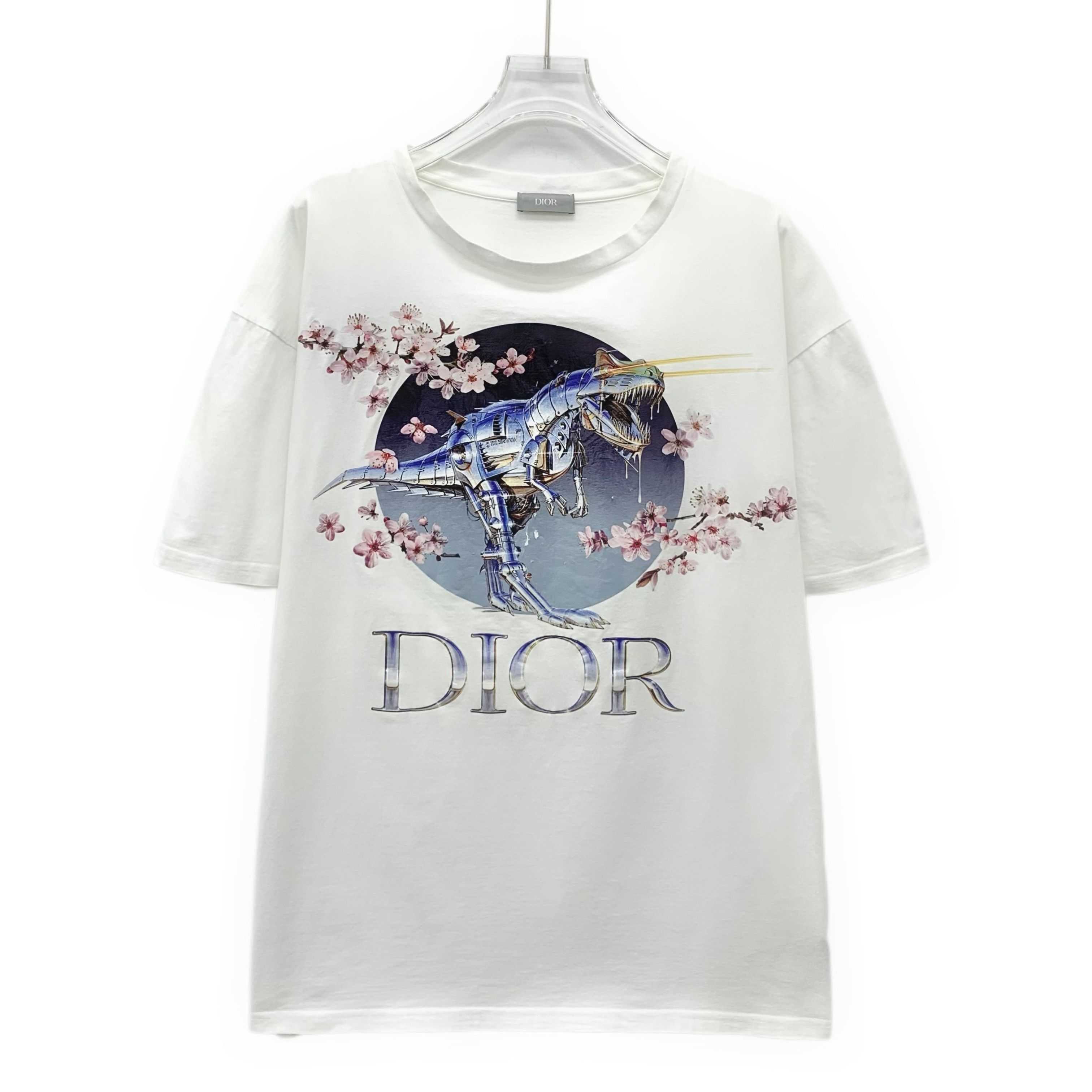 Dior Dior Dinosaur Print Cotton Tee (XL) Size US XL / EU 56 / 4 - 1 Thumbnail