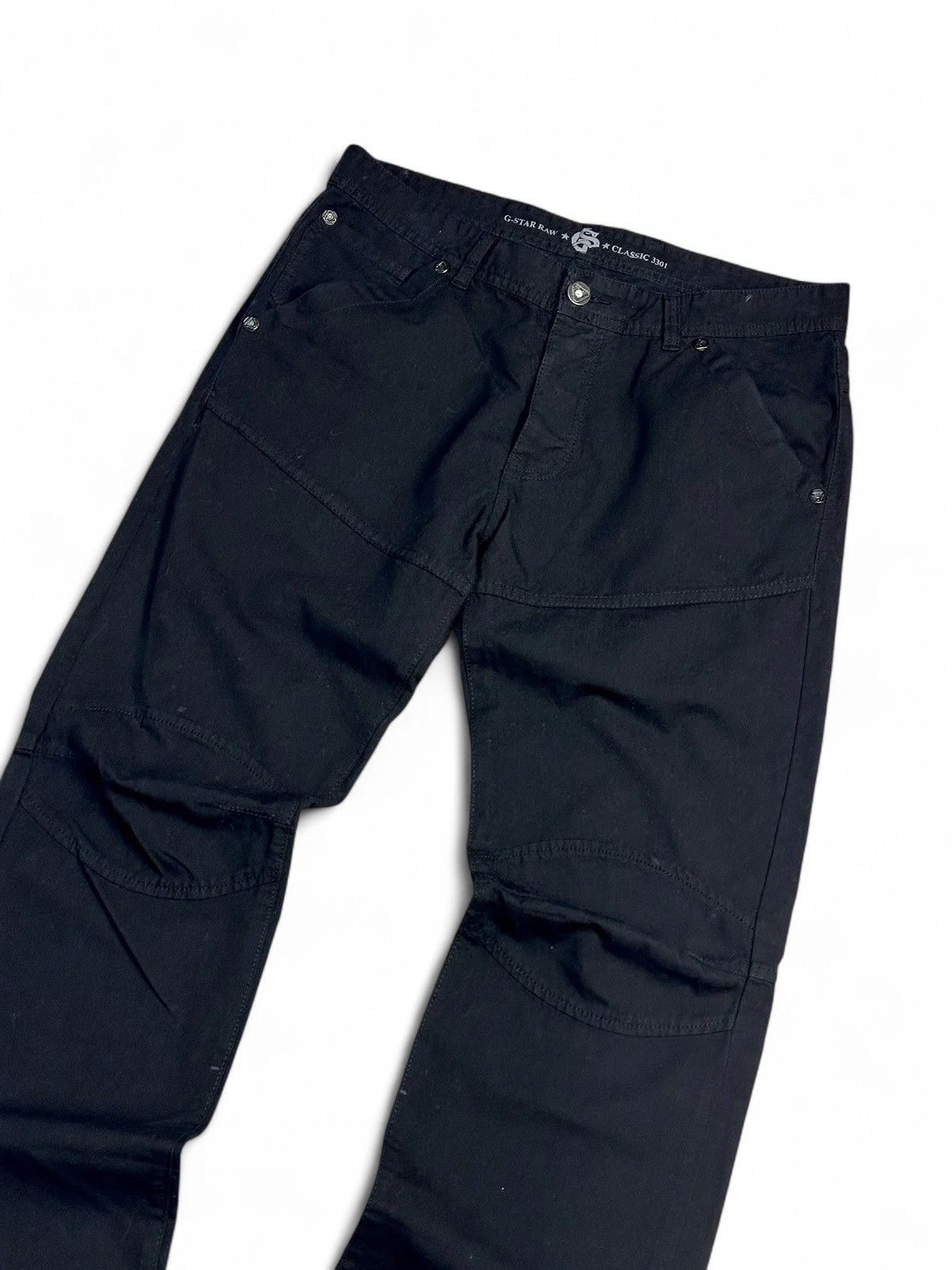Diesel G-Star Raw Y2K Tech Carpenter Denim Pants Black Workwear 34 Size US 34 / EU 50 - 4 Thumbnail