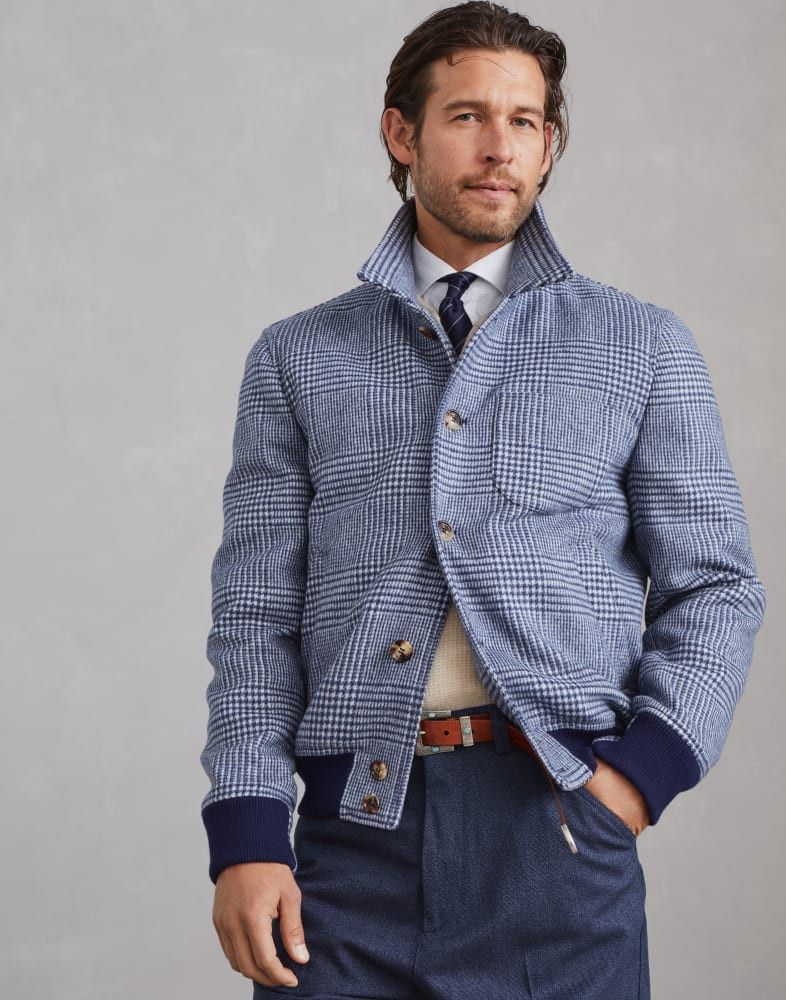 Brunello Cucinelli o1w1db10825 Jacket in Blue Size US M / EU 48-50 / 2 - 1 Thumbnail
