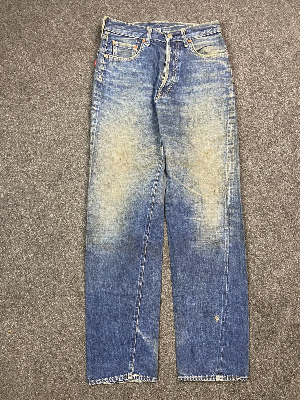 Japanese Brand × Vintage Vintage Bartack Mud Honey Comb Selvedge Denim Size US 30 / EU 46 - 2 Thumbnail