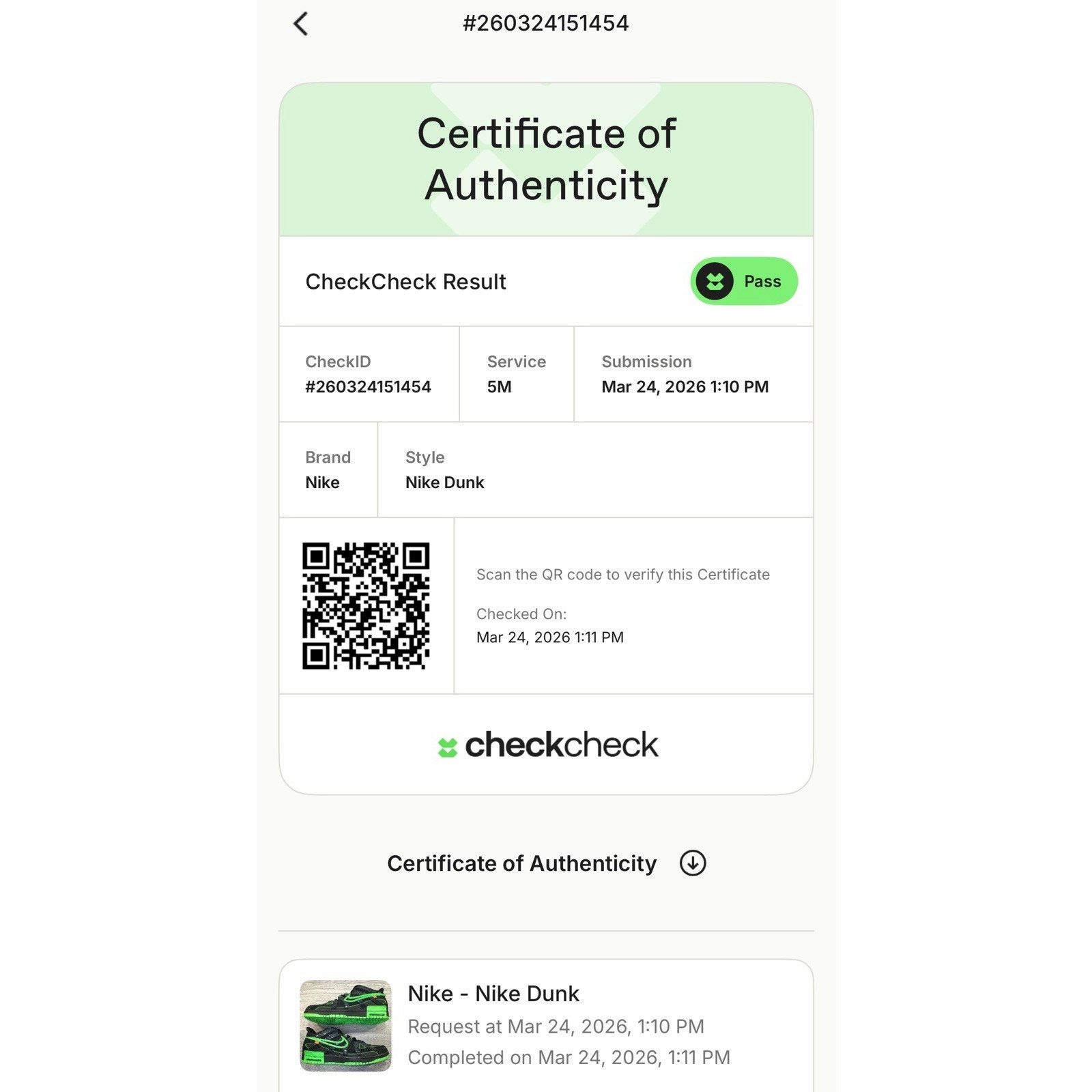 Nike × Off-White Nike Air Rubber Dunk x Off-White Low Green Strike - Size 11 Size US 11 / EU 44 - 10 Thumbnail