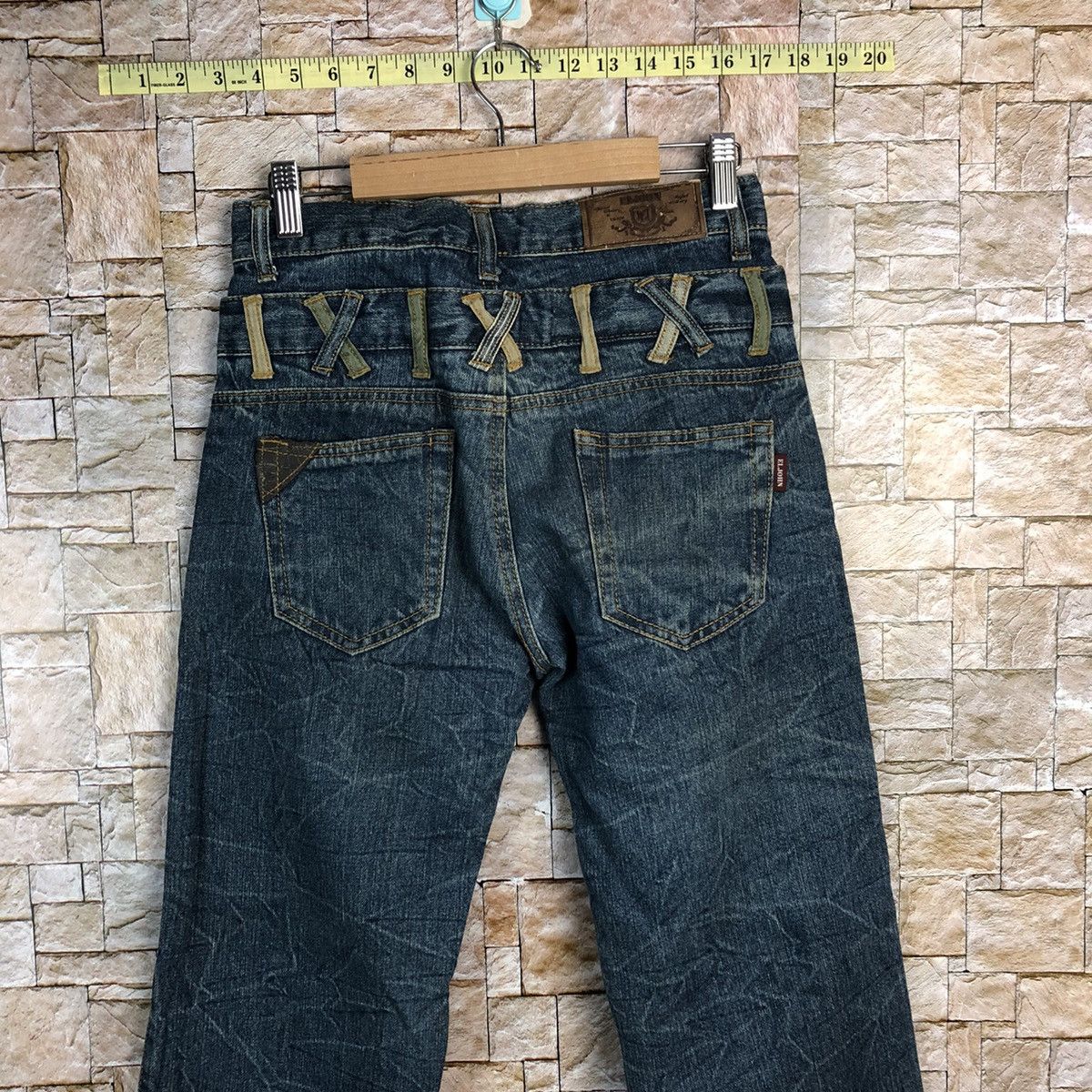 Japanese Brand Le John Blue Double Waist Denim Pants #A159 Size US 26 / EU 42 - 16 Thumbnail
