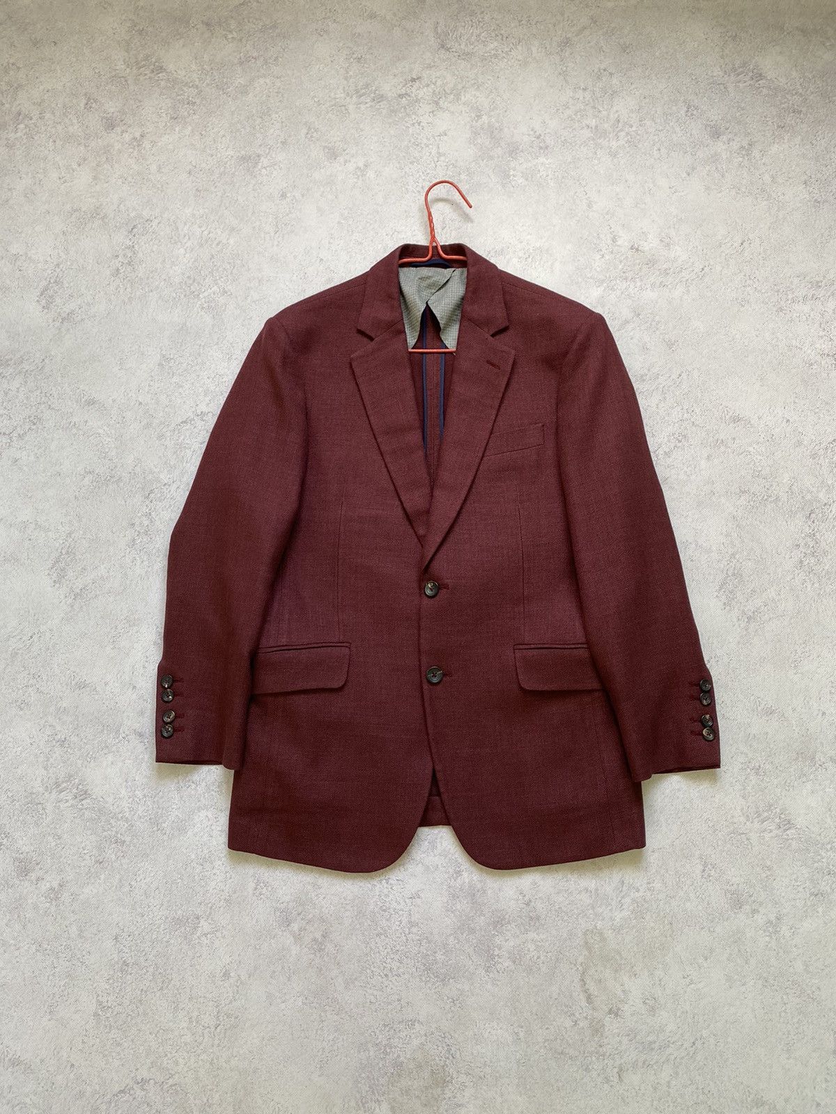 Hacket London x Loro Piana Wine Wool/Silk Blazer Size 38