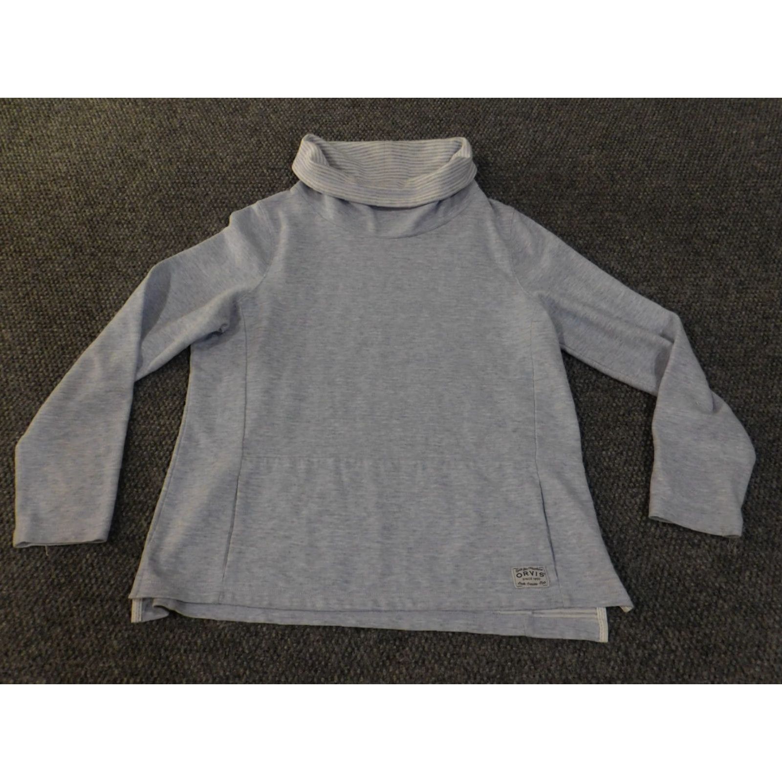 Orvis Orvis Sweater Women M Blue Pullover Raglan Sleeve Turtleneck Knit Stitch Stretch Casual Outdoor pullover Cotton Polyester Pullover Size M / US 6-8 / IT 42-44 - 4 Thumbnail