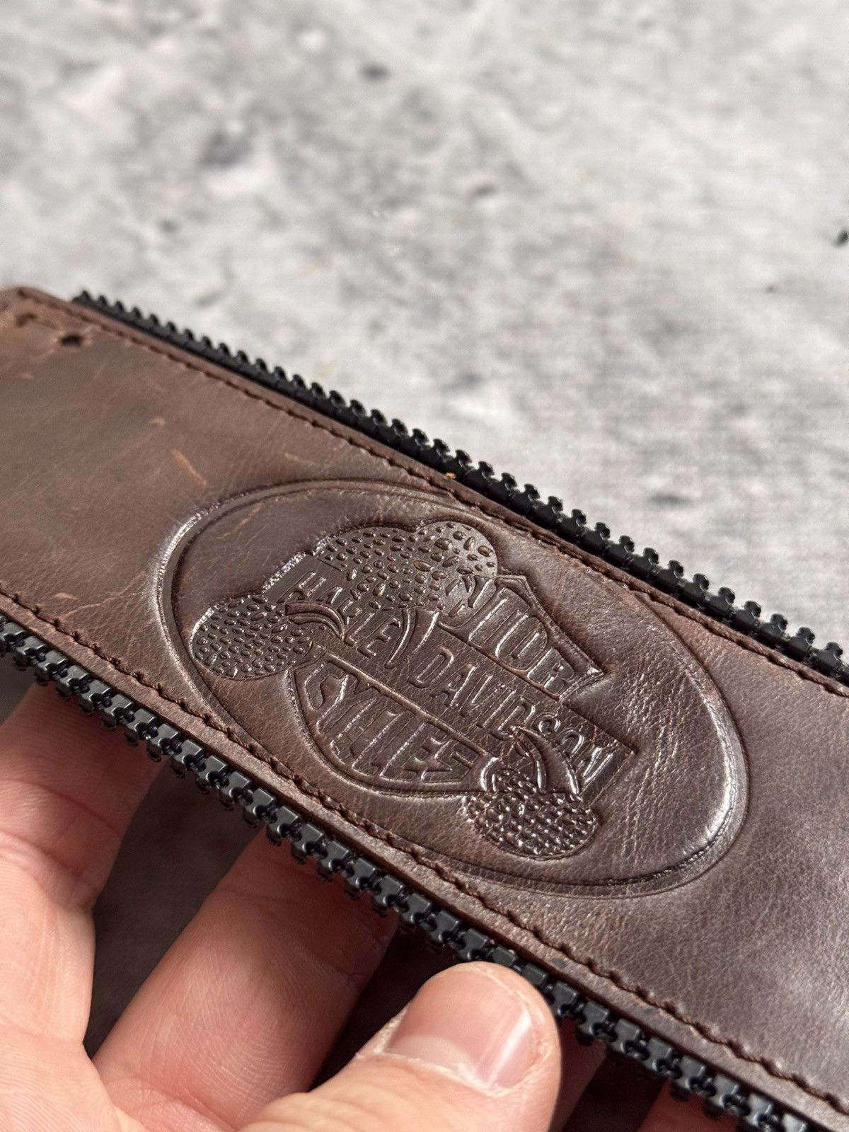 Leather × Vintage ⚠️🔥Vintage custom Harley Davidson leather bracelet moto hype Size ONE SIZE - 3 Thumbnail