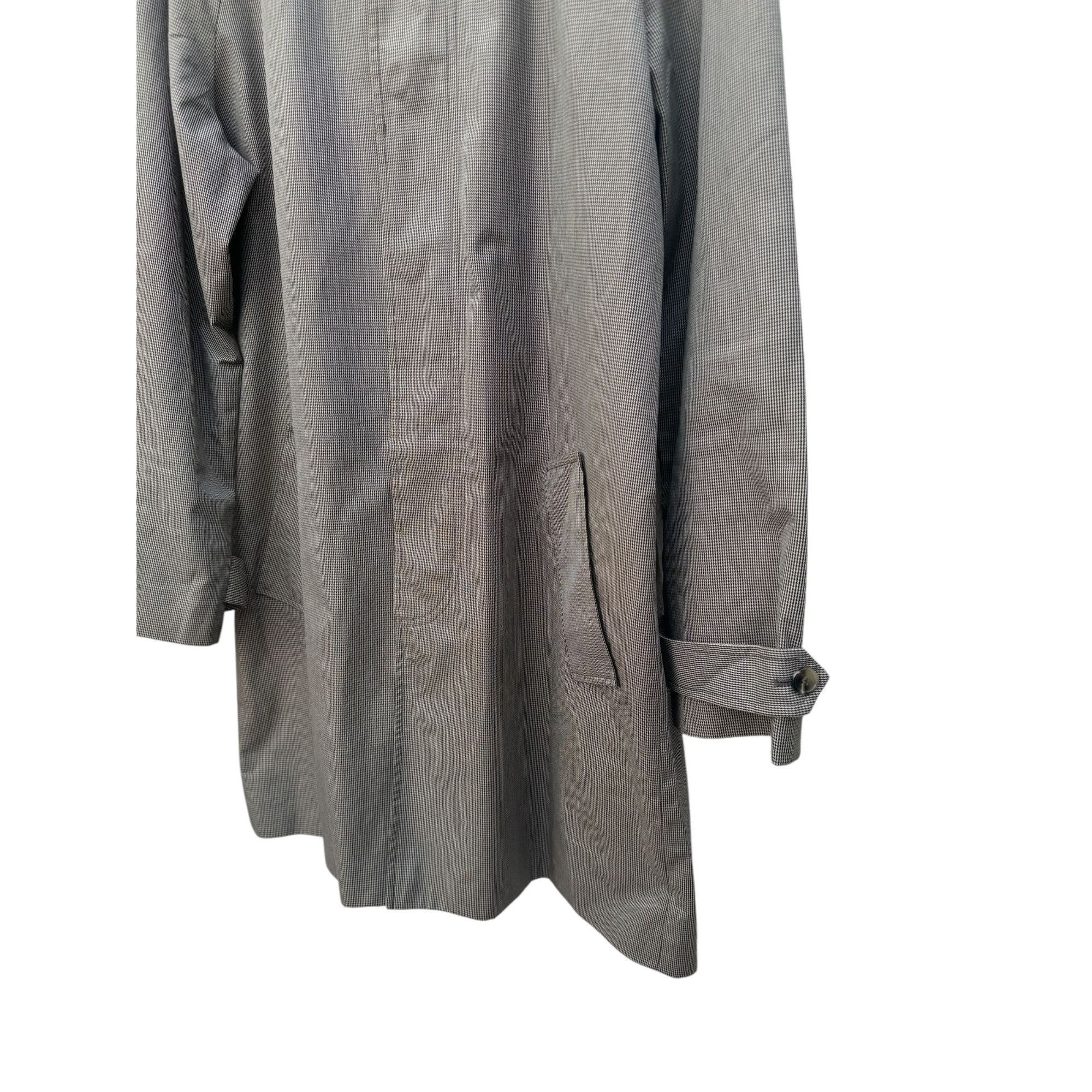 A.P.C. Grey Checkered Mac Mackintosh Coat Size US L / EU 52-54 / 3 - 3 Thumbnail