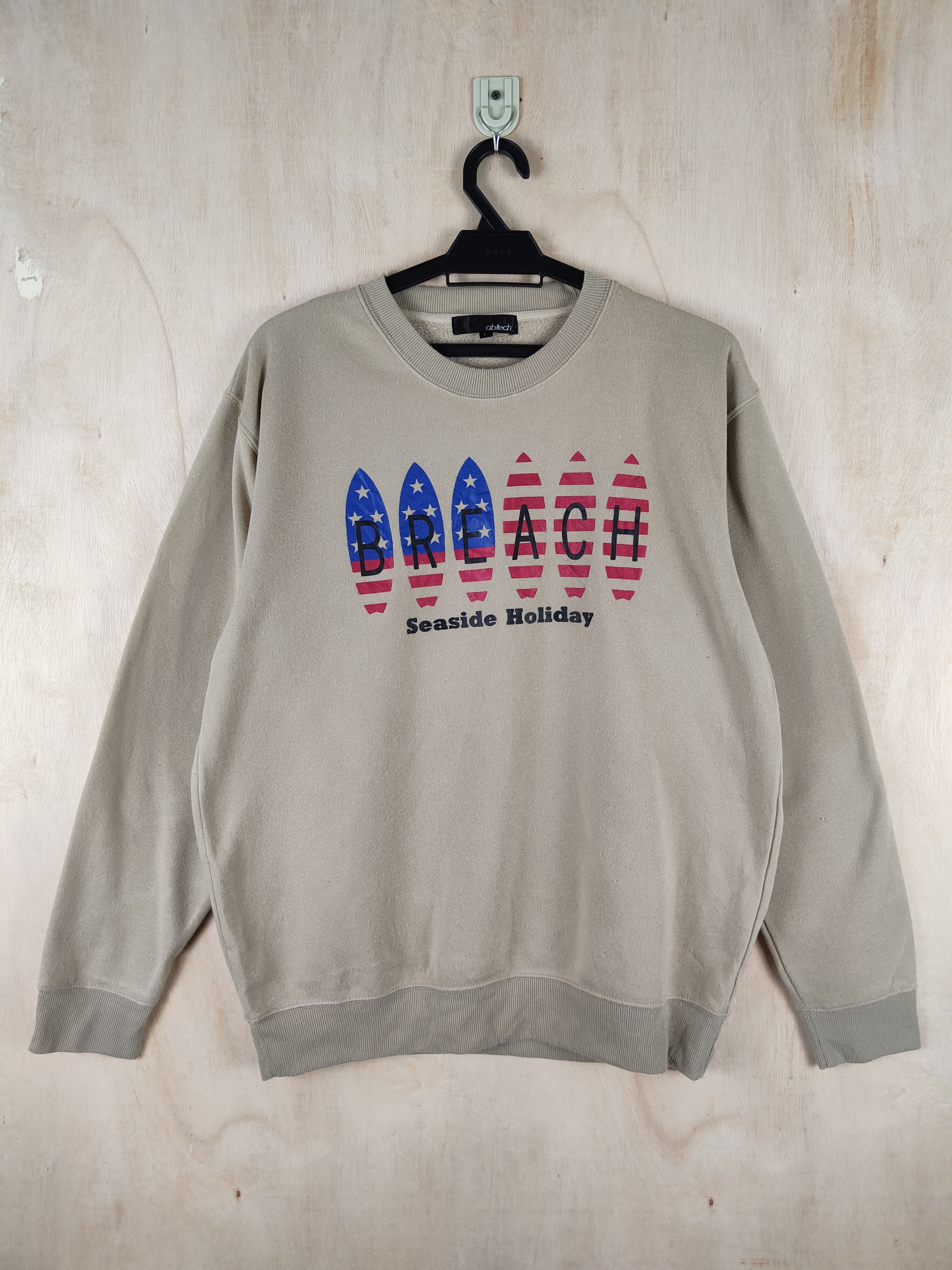 Japanese Brand Abtech seaside holiday Brown Sweatshirts #S2581 Size US M / EU 48-50 / 2 - 1 Thumbnail