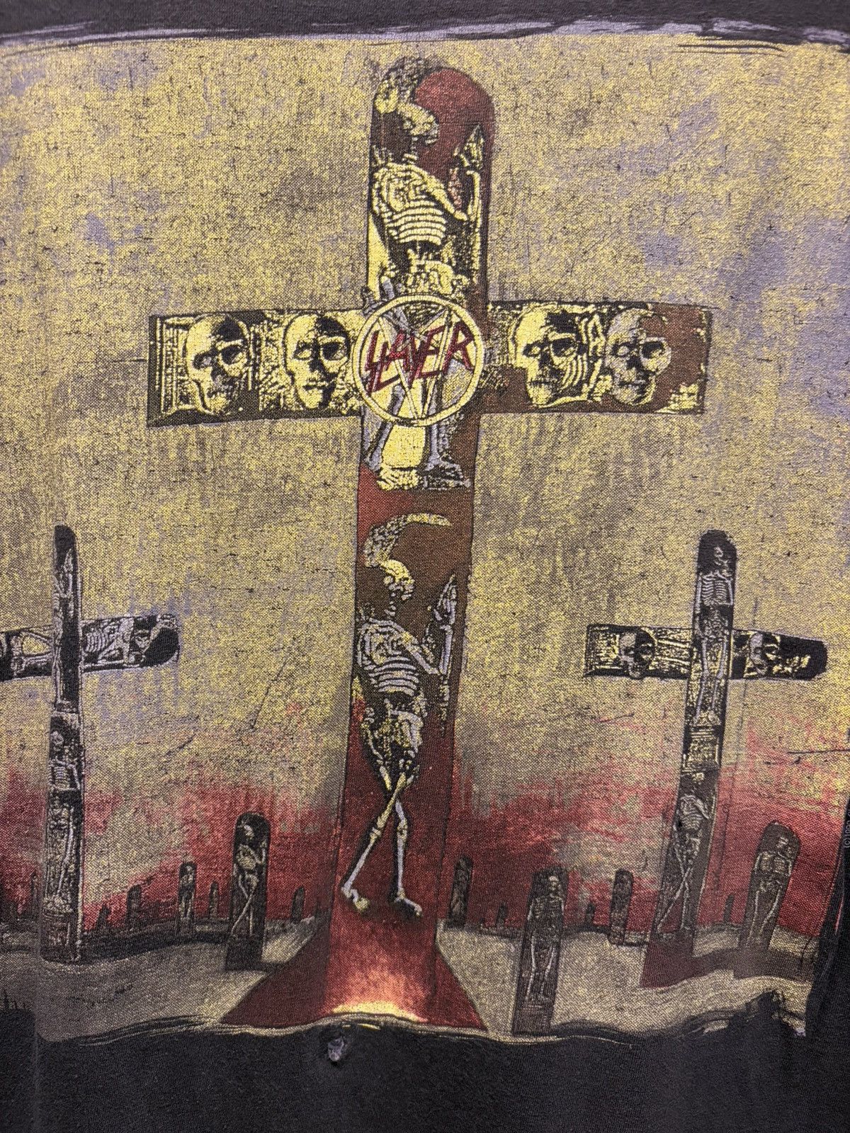 Vintage VINTAGE EARLY 90s Slayer “Seasons In The Abyss” shirt Size US XL / EU 56 / 4 - 5 Thumbnail