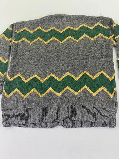 Japanese Brand New Modish Zigzag Cardigan Knitwear Sweatshirt Jumper Size US M / EU 48-50 / 2 - 3 Thumbnail