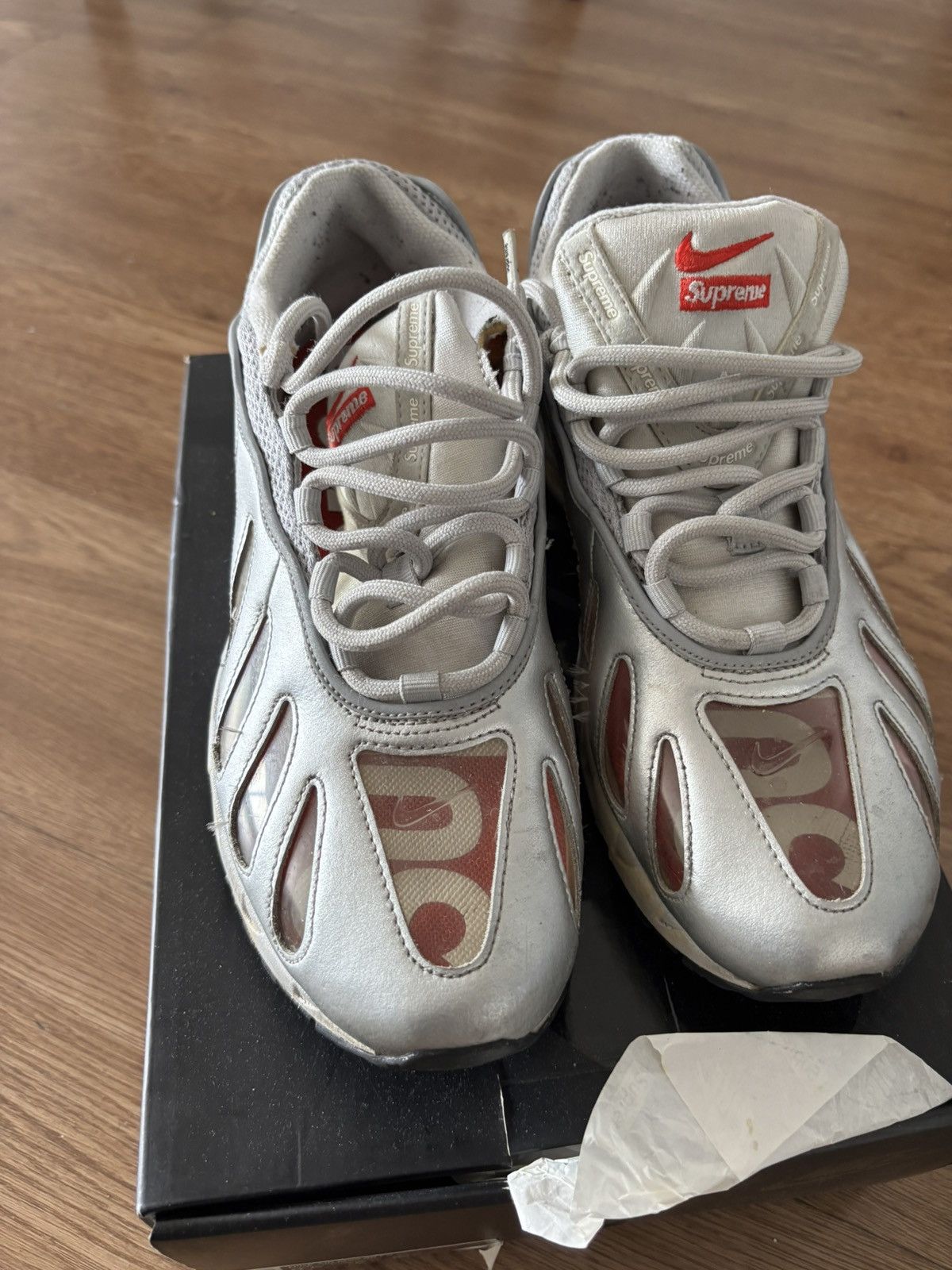 Nike × Supreme Supreme Nike Air Max 96 (Silver Bullet) Size US 9.5 / EU 42-43 - 1 Thumbnail