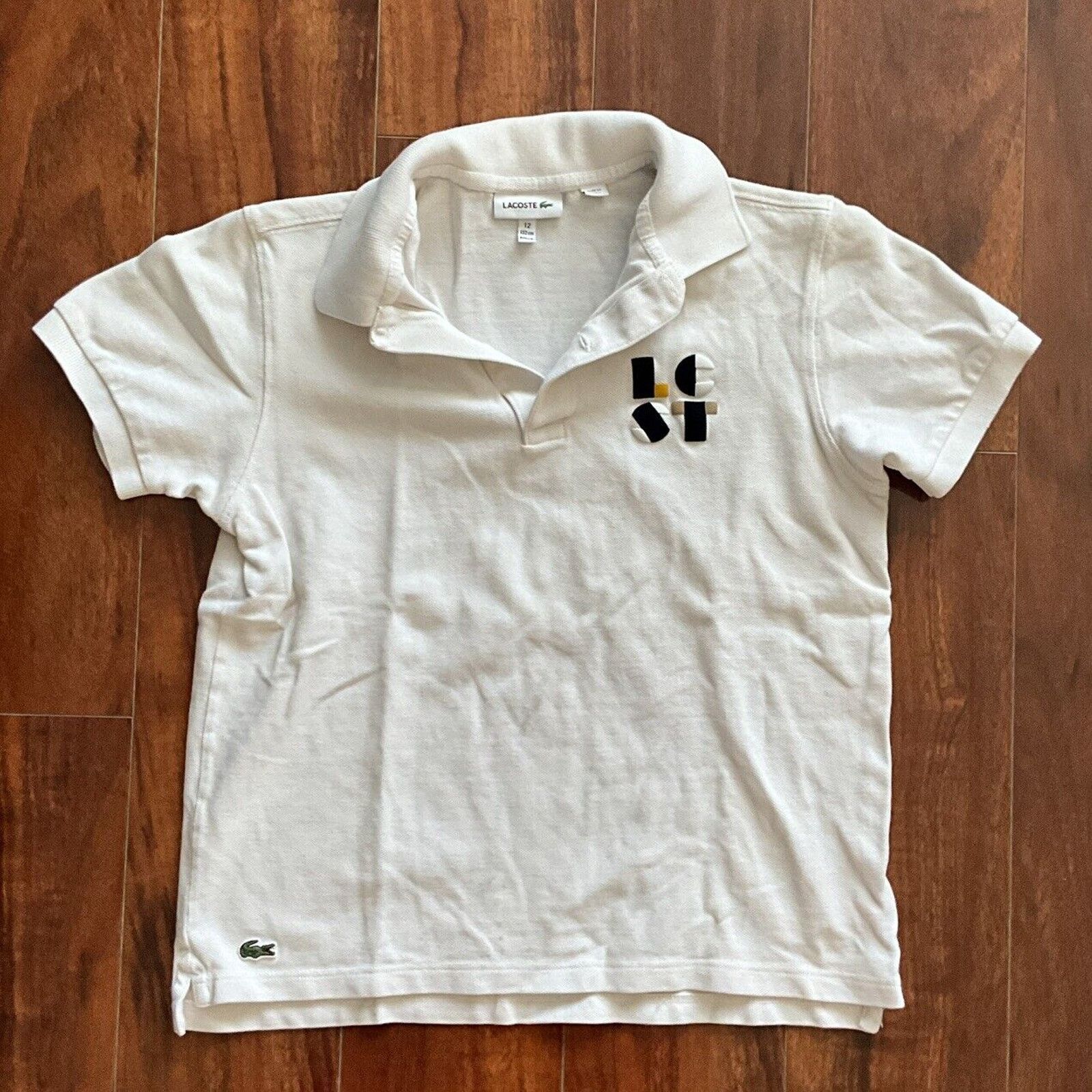 Lacoste LACOSTE Kids Boys White Short Sleeve Polo Size 12 152cm Size US S / EU 44-46 / 1 - 1 Thumbnail