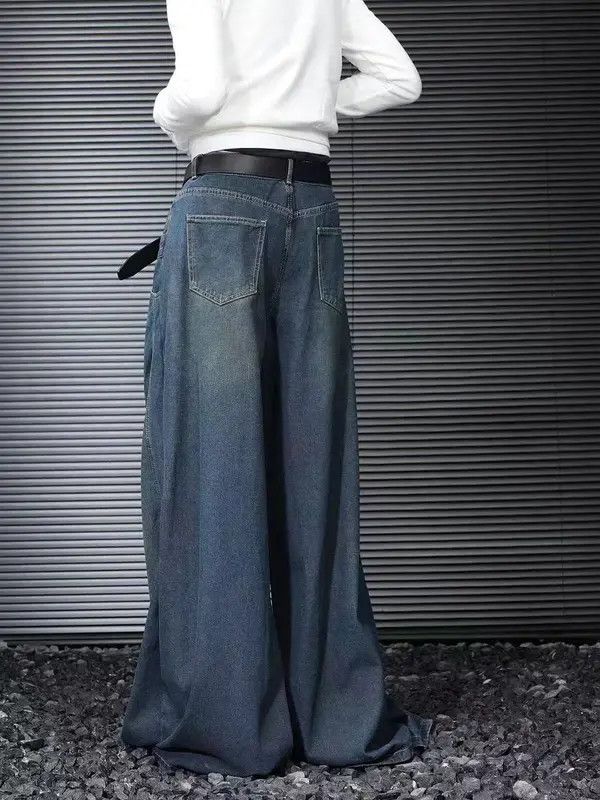 Japanese Brand VIBE Niche deconstructed patchwork baggy straight jeans Size US 32 / EU 48 - 5 Thumbnail