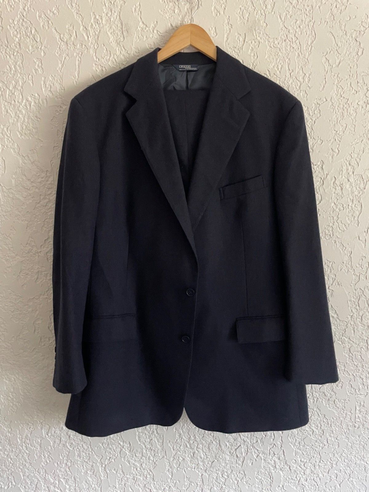 Polo Ralph Lauren 🔥 Polo Ralph Lauren® RARE 80s Iconic Navy Flannel Wool Suit Size 46L - 1 Thumbnail