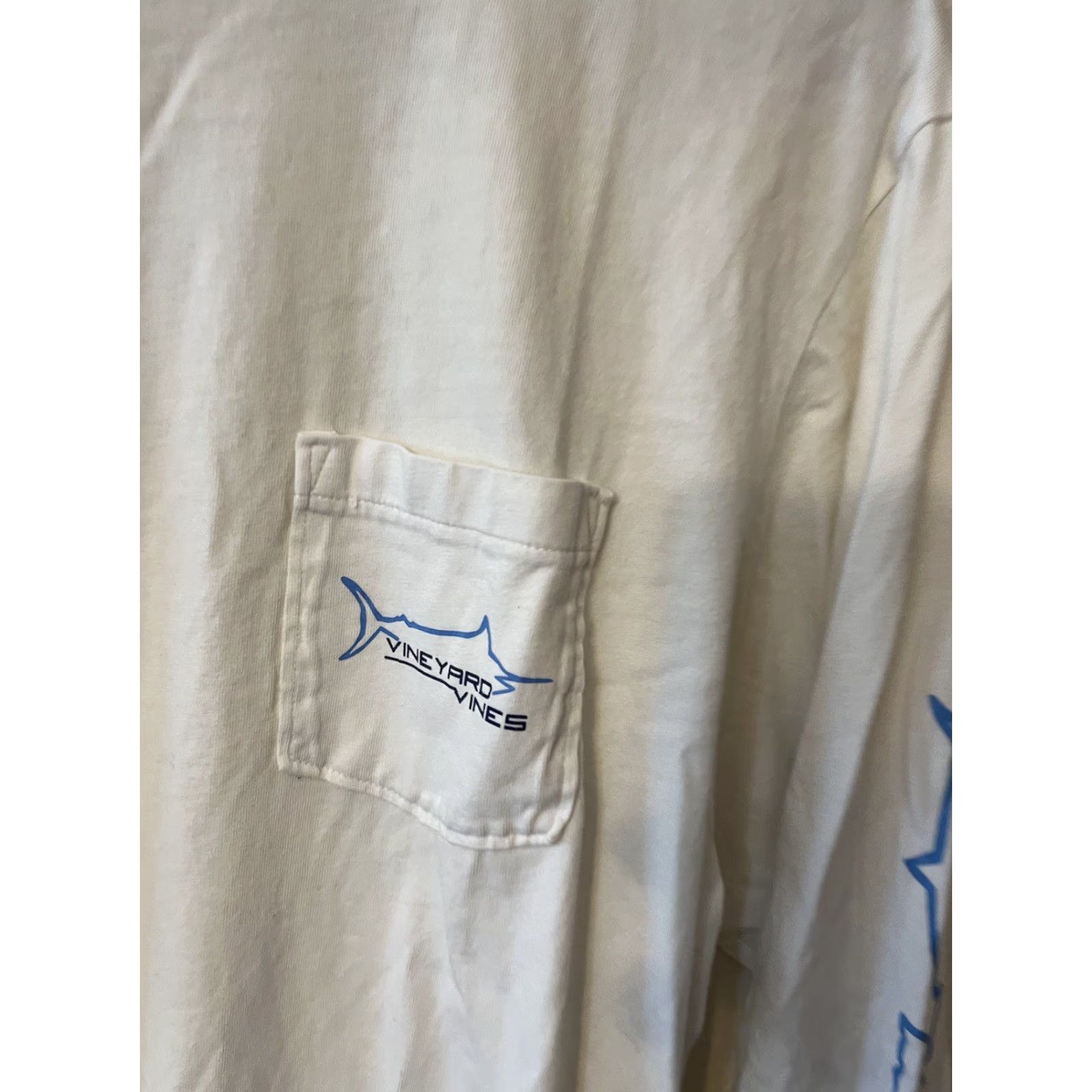 Vineyard Vines VINTAGE Vineyard Vines Logo Long Sleeve T-Shirt Size Large White Holiday Mens Size US L / EU 52-54 / 3 - 3 Thumbnail