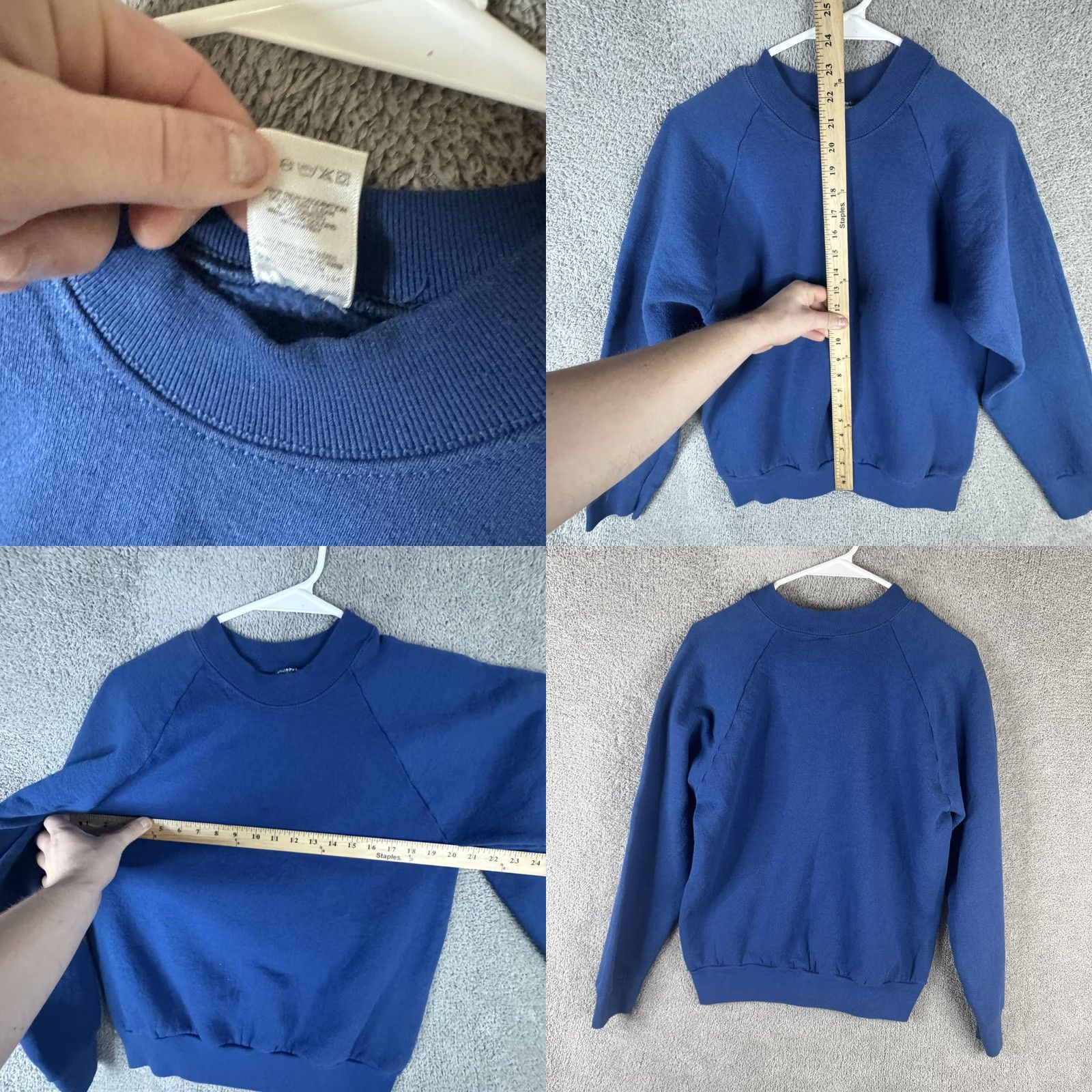 Fruit Of The Loom VINTAGE Fruit of the Loom Sweatshirt Mens M Blue Crewneck Fleece USA Size US M / EU 48-50 / 2 - 8 Thumbnail