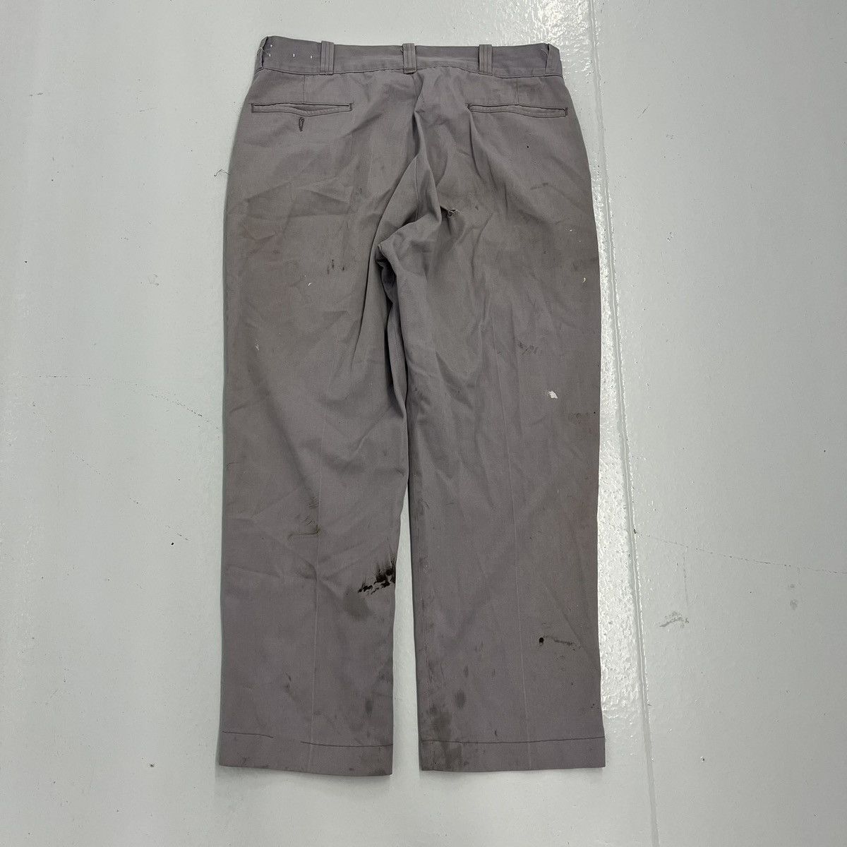 Other Vintage 60s Red Camel Grey Paint Workwear Chinos 36x28 Size US 36 / EU 52 - 3 Thumbnail