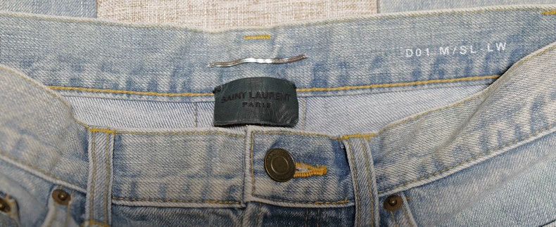 Saint Laurent Paris Saint Laurent Paris Blue D01 washed to make old jeans Size 30" / US 8 / IT 44 - 4 Thumbnail