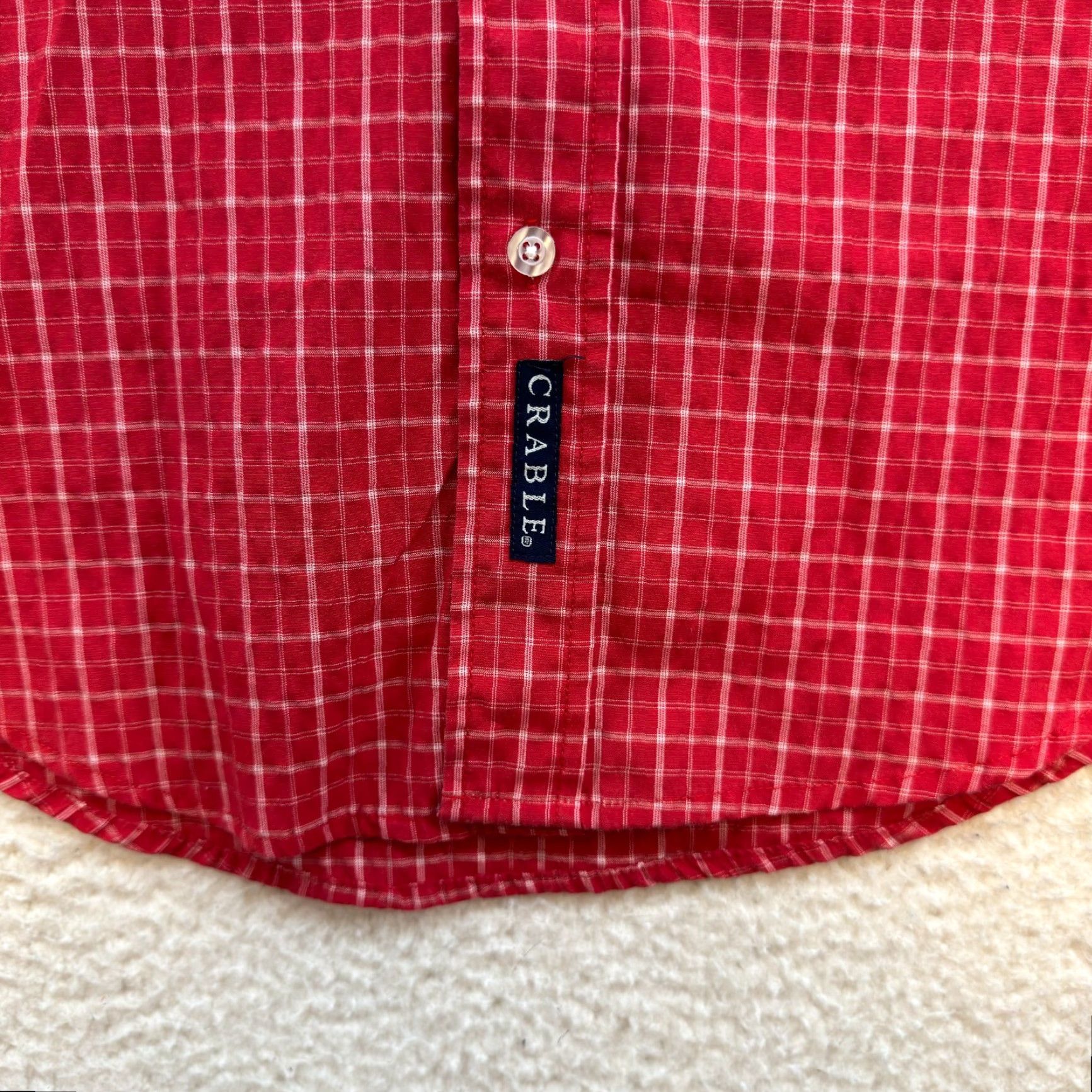 Vintage Crable Ohio State Button-Up Shirt Red Plaid Long Sleeve College University Mens L Size US L / EU 52-54 / 3 - 4 Thumbnail