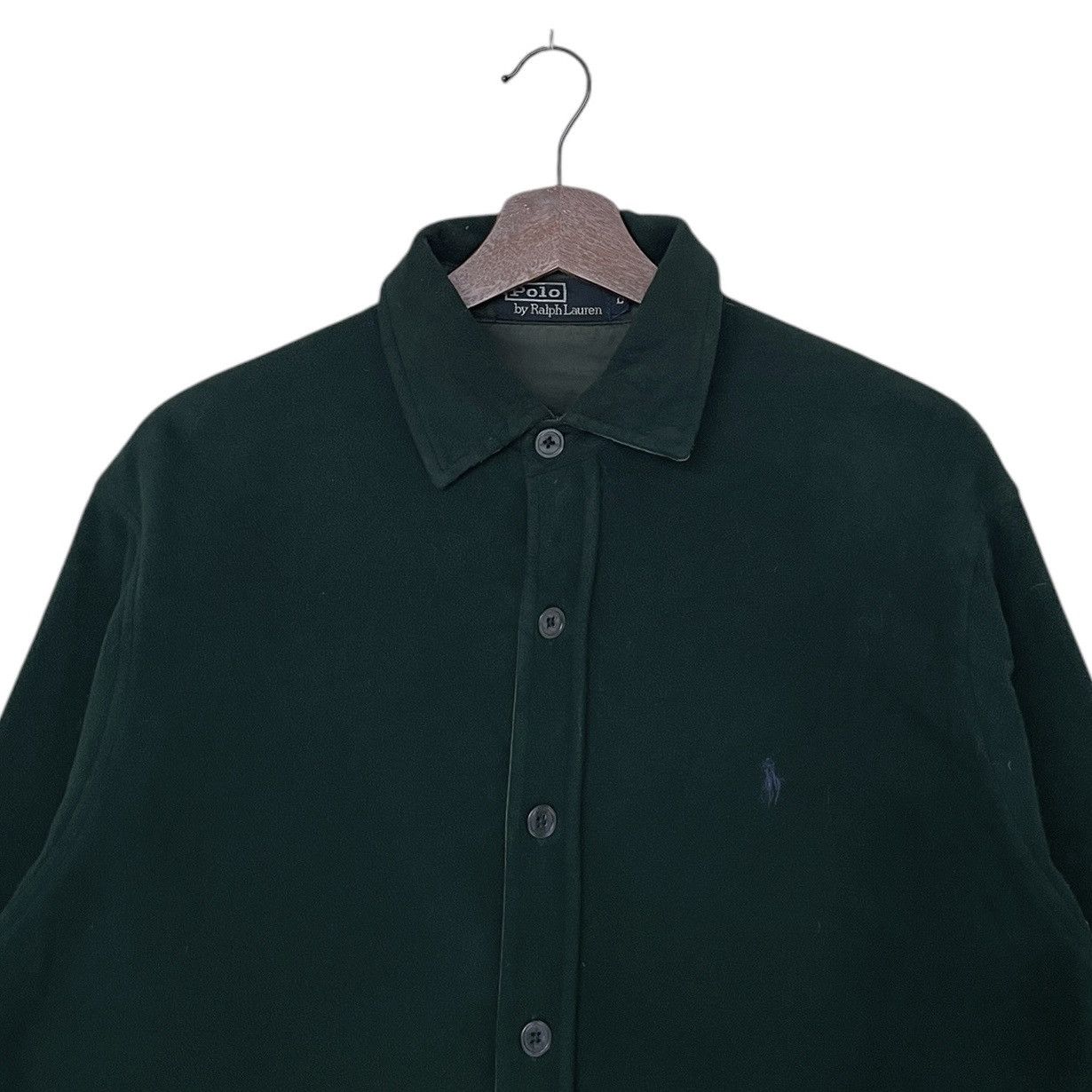 Vintage Vintage Polo by Ralph Lauren Small Pony Denim Shirt 1990s Size US L / EU 52-54 / 3 - 7 Thumbnail