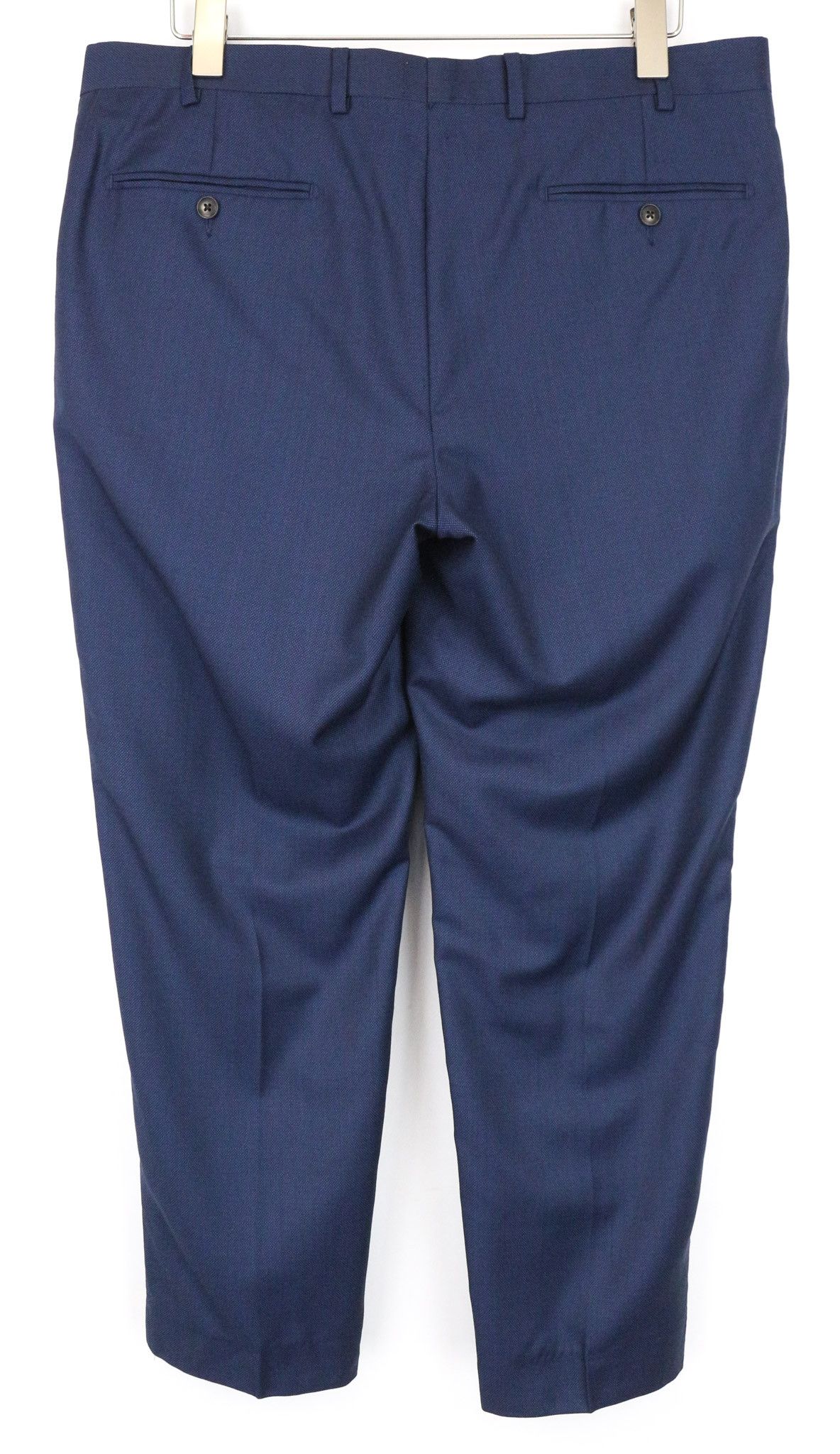 Suitsupply BRESCIA UK36R Blue Wool Birdseye Trousers 75251 Size 36R - 2 Thumbnail
