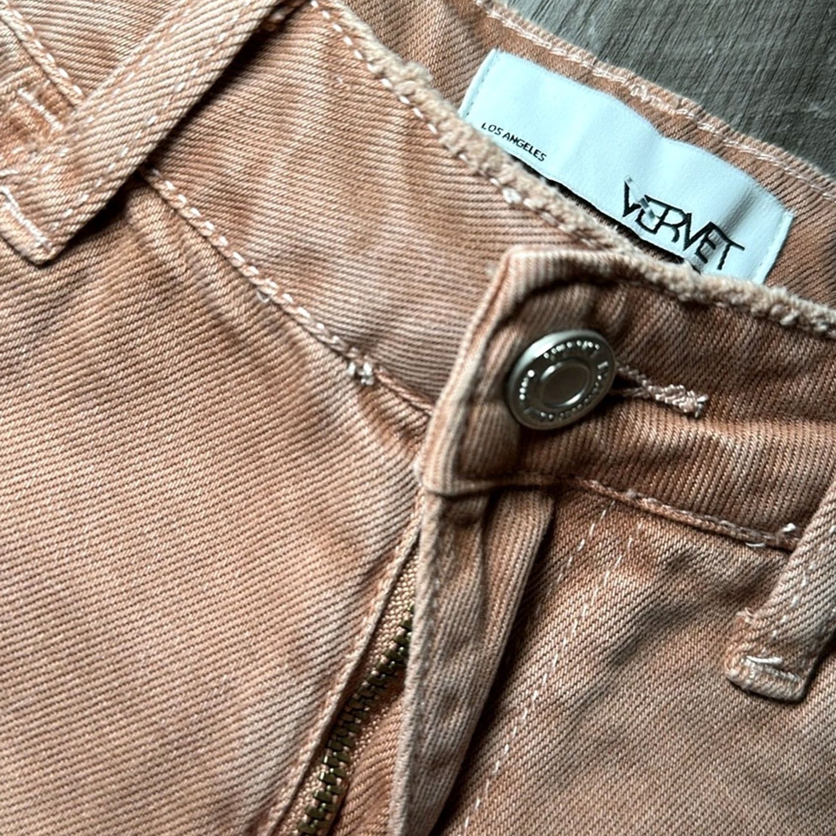Vintage Vervet I Made You Look High Rise Frayed Distressed Denim Shorts XS Pink Women's Shorts XS Mauve Pink 90s? Size 26" / US 2 / IT 38 - 6 Thumbnail