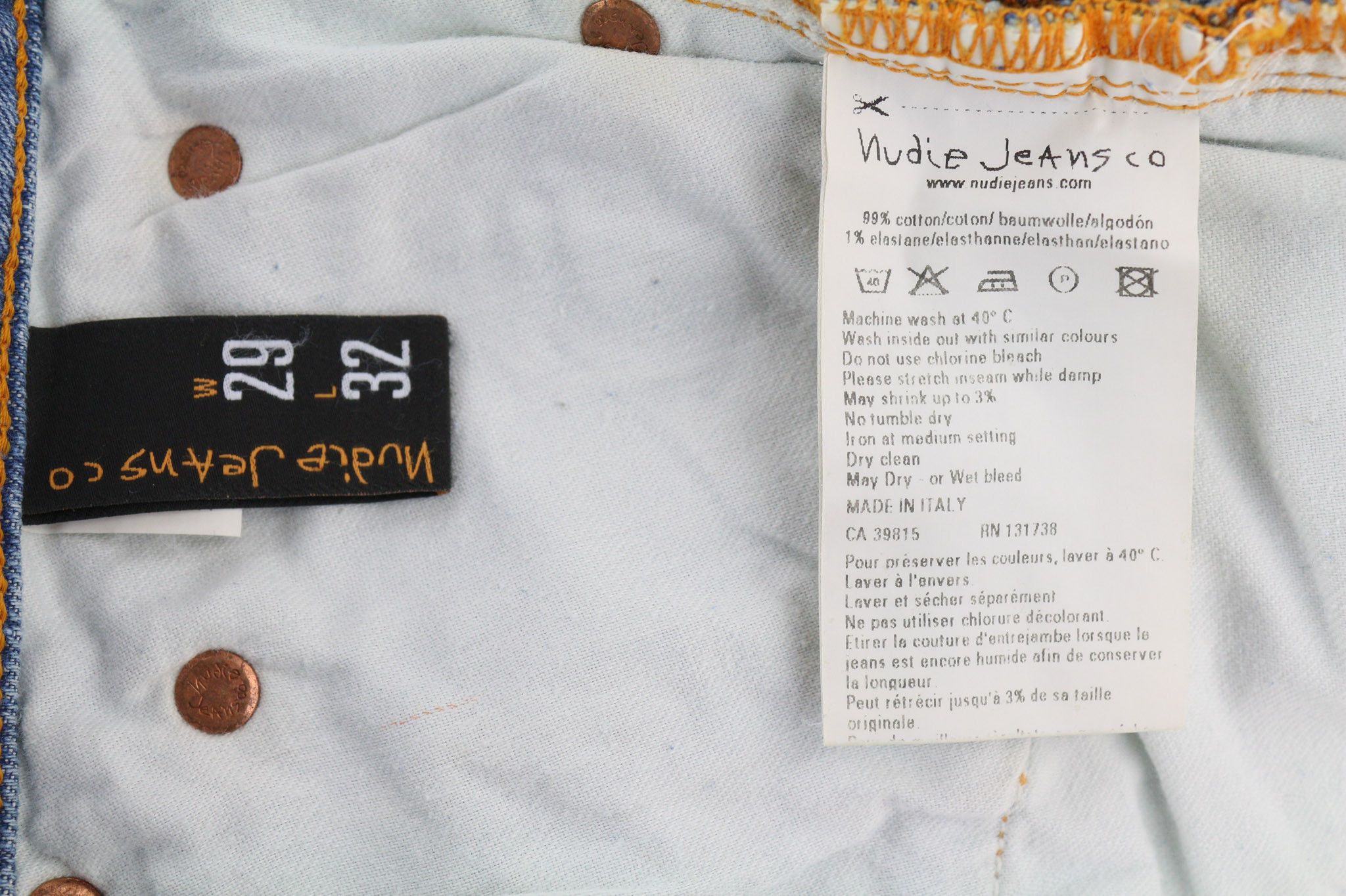 Nudie Jeans HIGH KAI W29/L32 Skinny Fit Cotton Stretch Blue 80604 Size US 29 - 6 Thumbnail