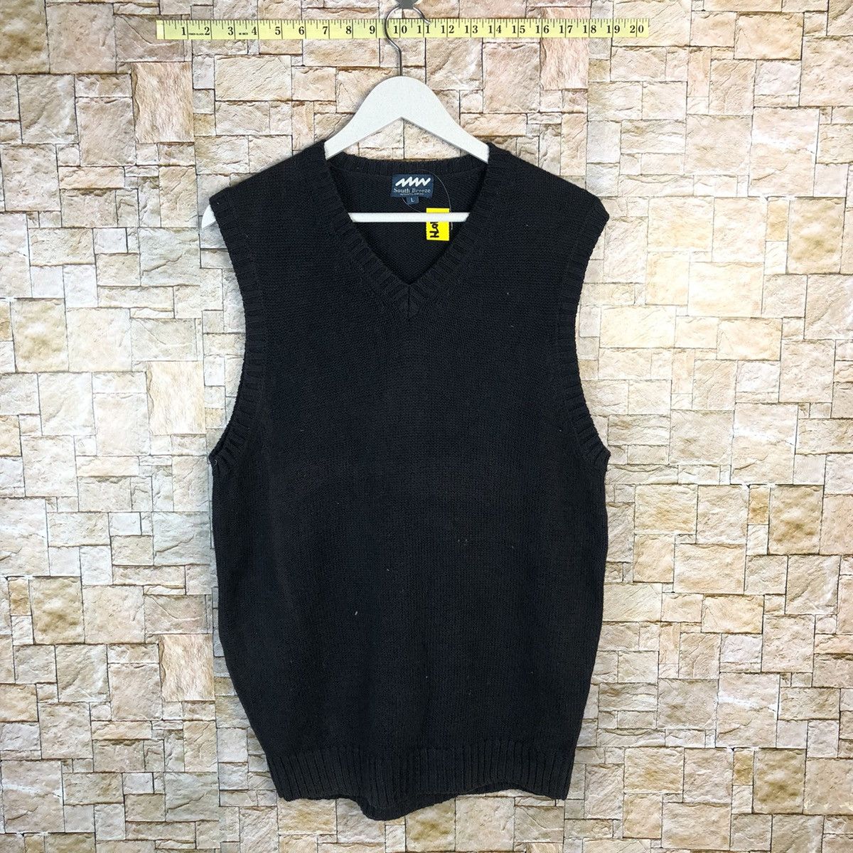 Homespun Knitwear × Japanese Brand South Breece Black Vest Knitwear #A1074 Size M / US 6-8 / IT 42-44 - 1 Thumbnail