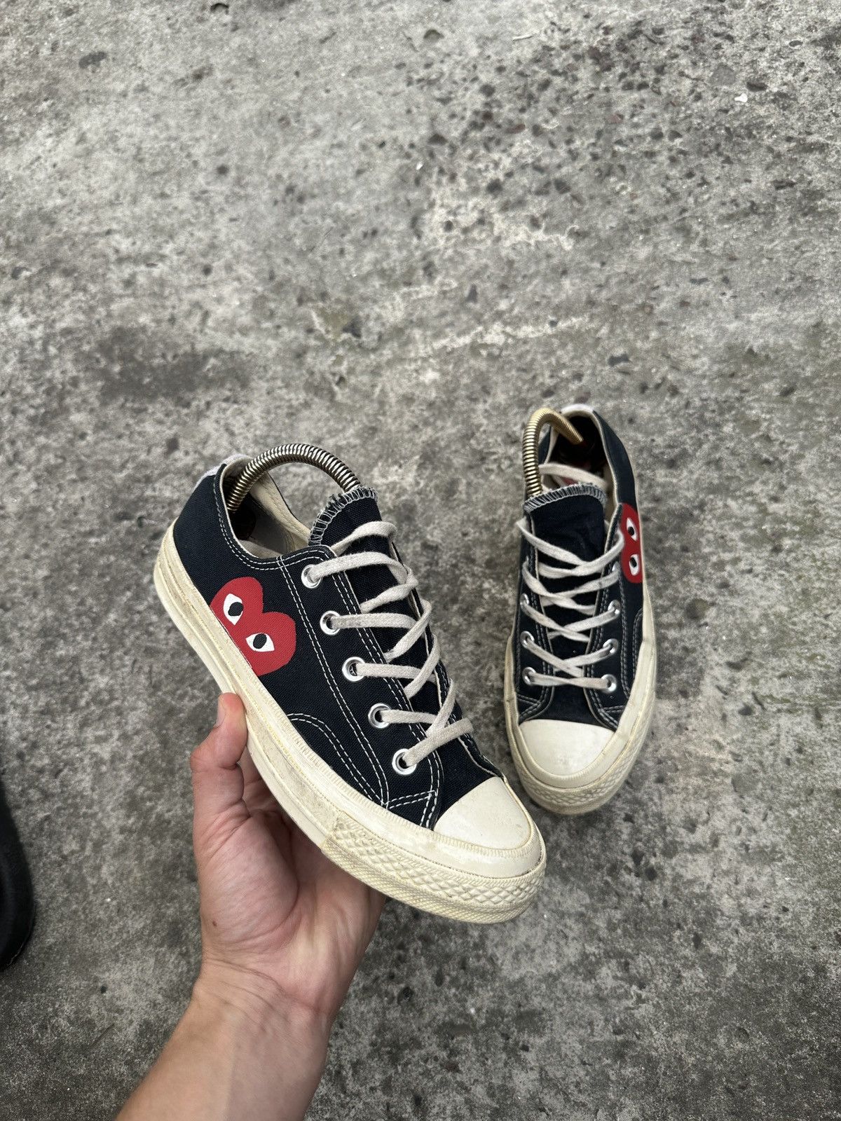 Comme des Garcons Y2K Converse Play Comme Des Garçons Logo Low Sneakers 36.5 Size US 6 / IT 36 - 1 Thumbnail