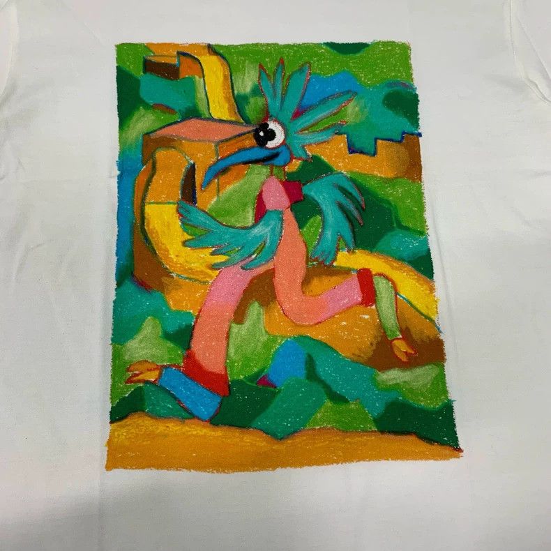 Louis Vuitton LOUIS VUITTON White Graffiti Dragon Man Oil Painting Short Size US M / EU 48-50 / 2 - 8 Thumbnail