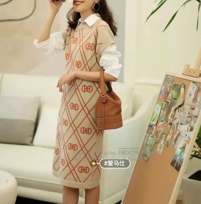 Other Hermes Classic Pig Nose Logo Printed Dress Size XS / US 0-2 / IT 36-38 - 3 Thumbnail
