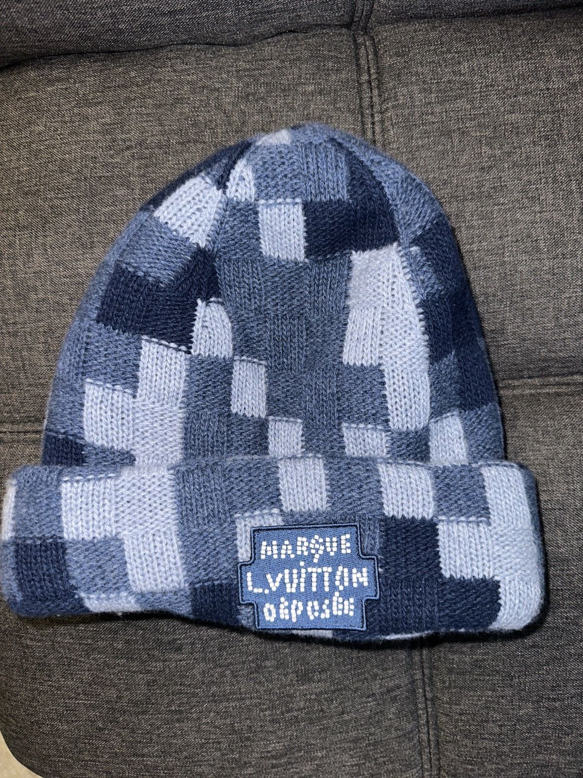 Louis Vuitton Blue Denim Beanie