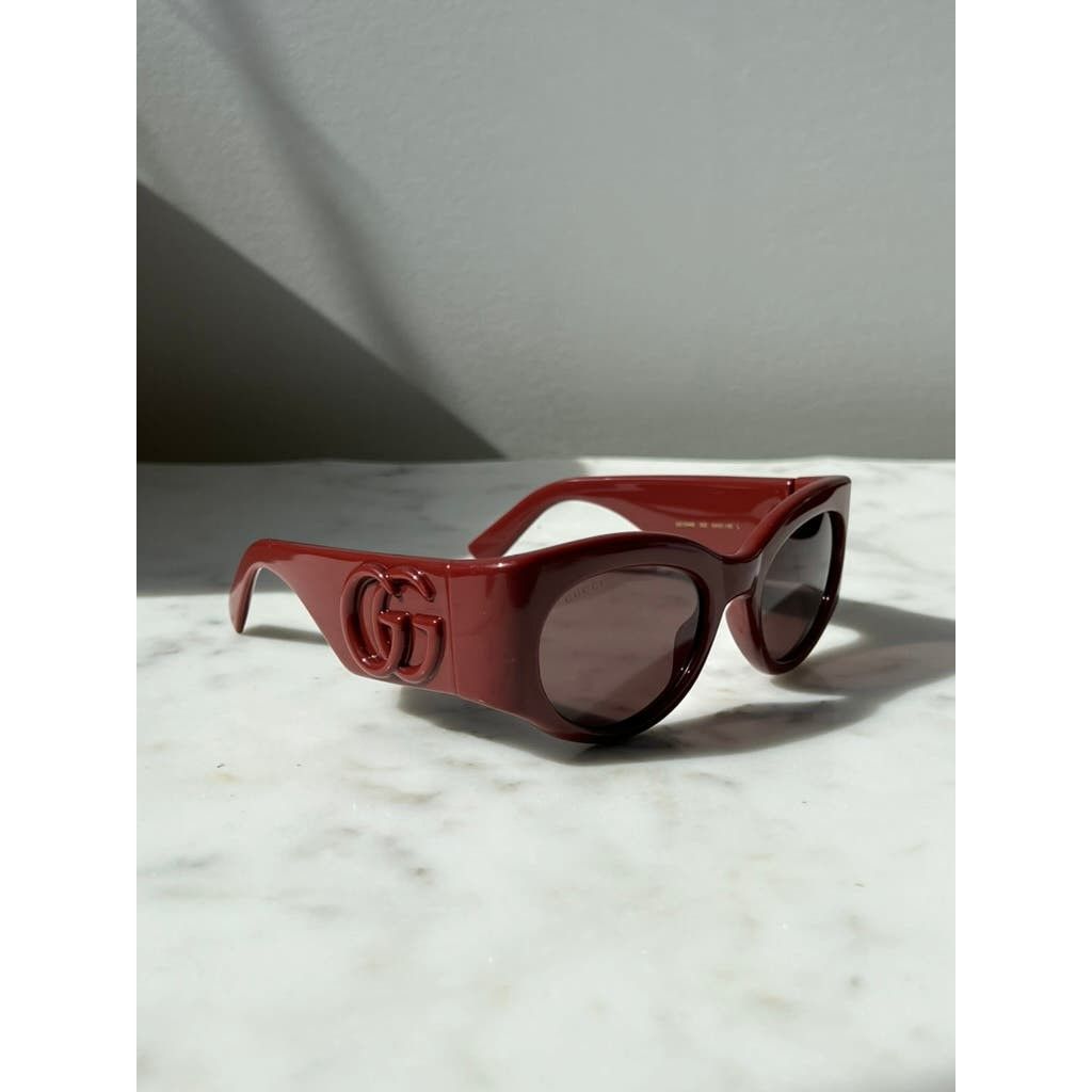 NEW Gucci GG1544S Burgundy Thick Rim Marmont Sunglasses