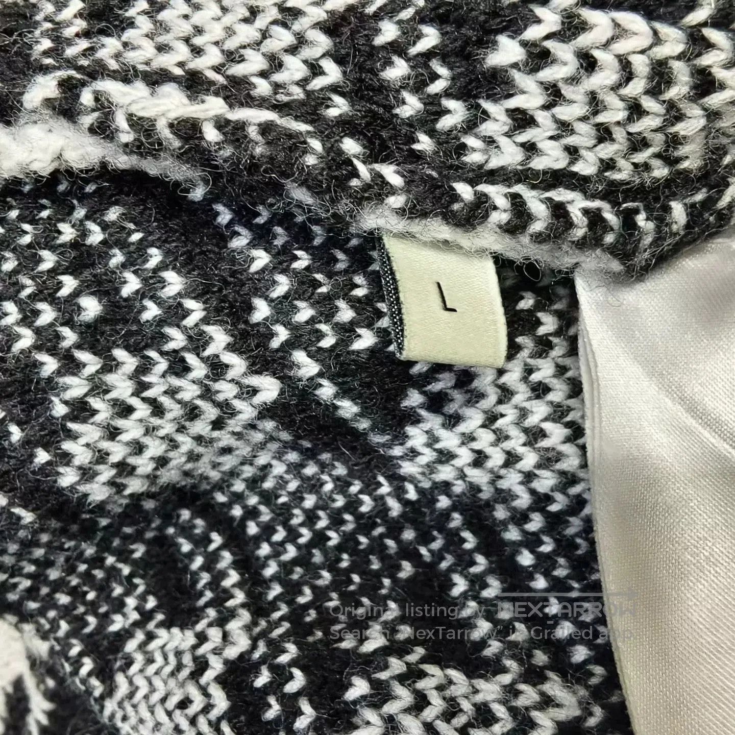 Gucci gucci black and white houndstooth knit jacket. Size L / US 10 / IT 46 - 6 Thumbnail