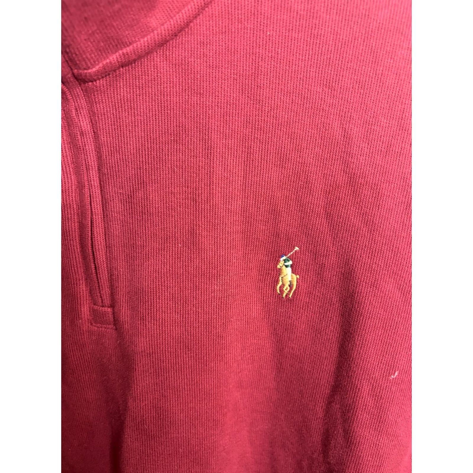 Polo Ralph Lauren Polo Ralph Lauren Sweater Mens XL Red Estate Rib Quarter Zip Pullover Logo Size US XL / EU 56 / 4 - 3 Thumbnail