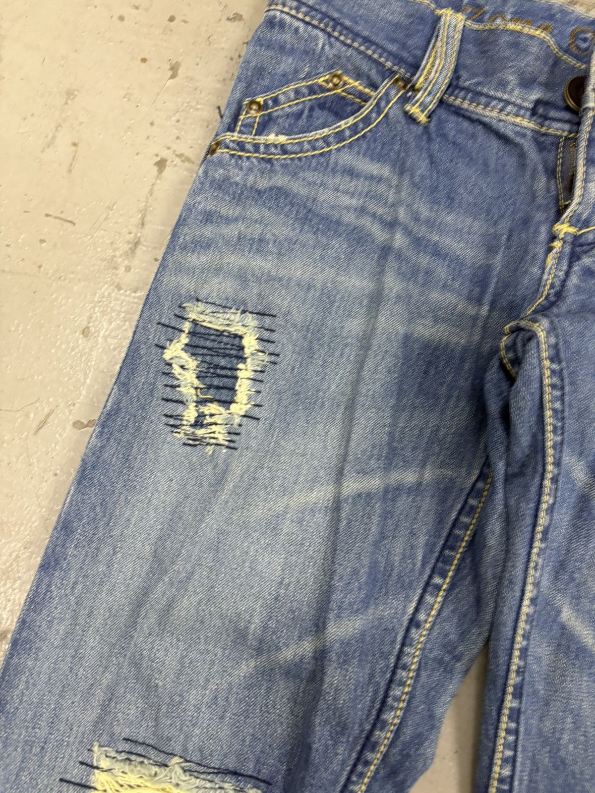 Kapital Kapital sashiko reworks Slim Straight Ozoc Distressed Flared Size US 30 / EU 46 - 6 Thumbnail