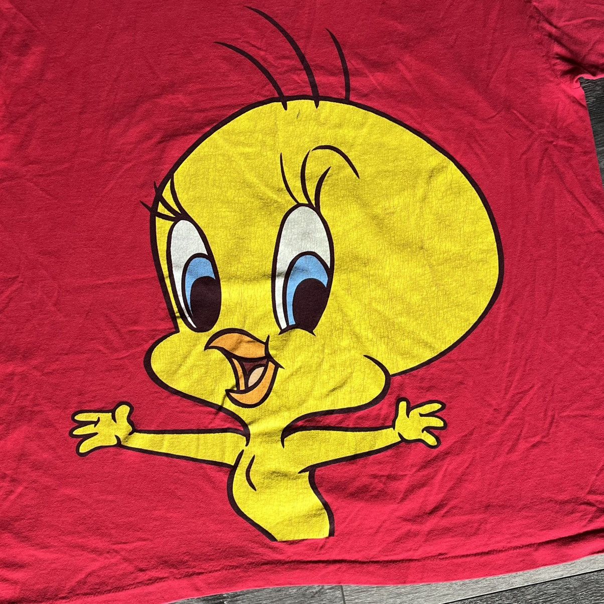 Warner Bros Vintage 1990s Looney Tunes Tweety Bird Graphic Logo T Shirt Size US XXL / EU 58 / 5 - 3 Thumbnail