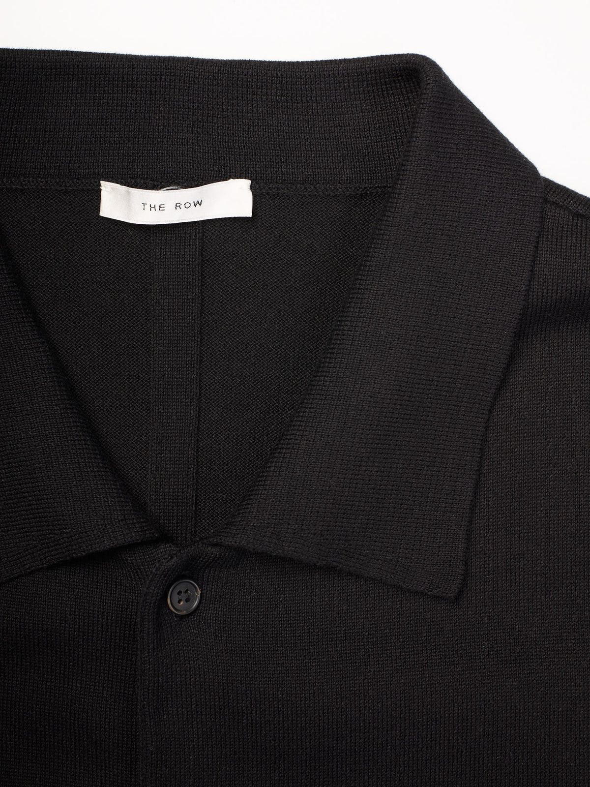 The Row THE ROW "Mael" Black Cotton Oversized Short Sleeve Shirt Size US L / EU 52-54 / 3 - 3 Thumbnail