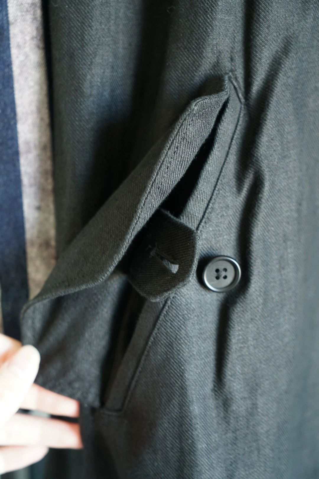 Yohji Yamamoto Yohji Yamamoto 18SS Striped Slv Linen Coat Sample Size US L / EU 52-54 / 3 - 4 Thumbnail