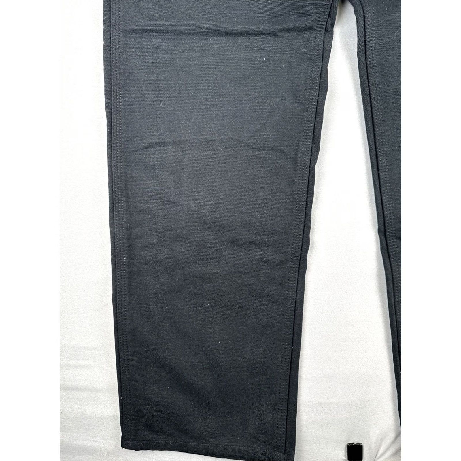 Carhartt VINTAGE Carhartt Flannel Lined Work Pants Black Dungaree Carpenter 36x34 BLK Size US 36 / EU 52 - 3 Thumbnail
