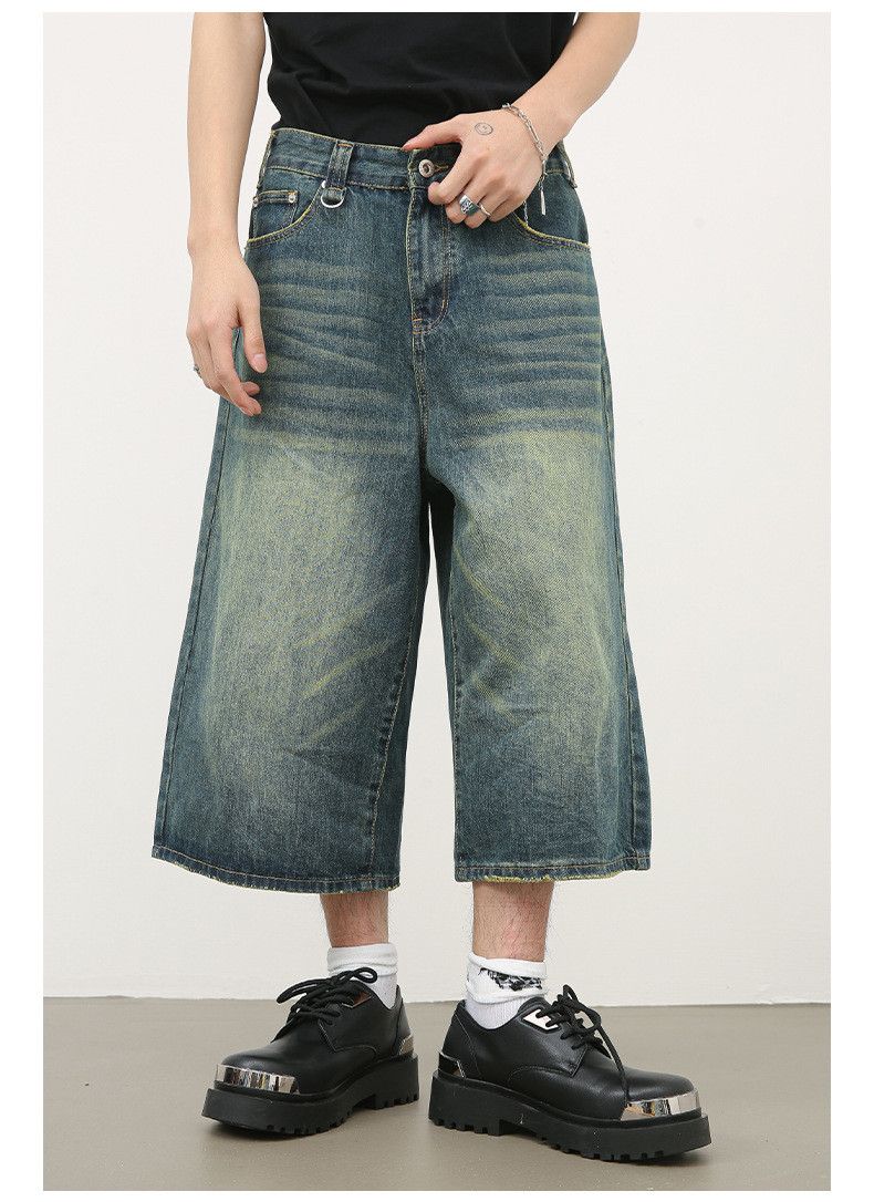 Japanese Brand × Jean American retro all-match loose distressed denim shorts Size US 34 / EU 50 - 2 Thumbnail