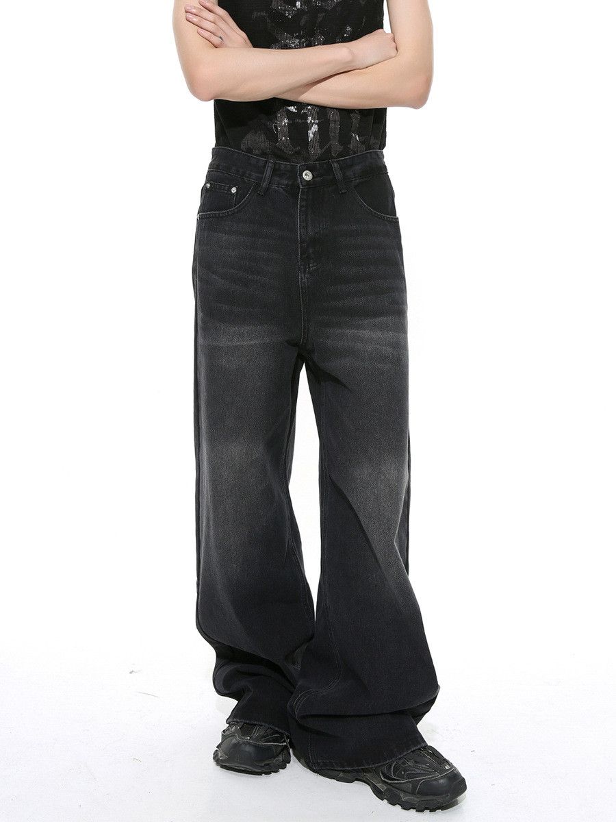 Vintage Men's Washed Whiskered Retro High-Street Distressed Jeans Size US 32 / EU 48 - 2 Thumbnail