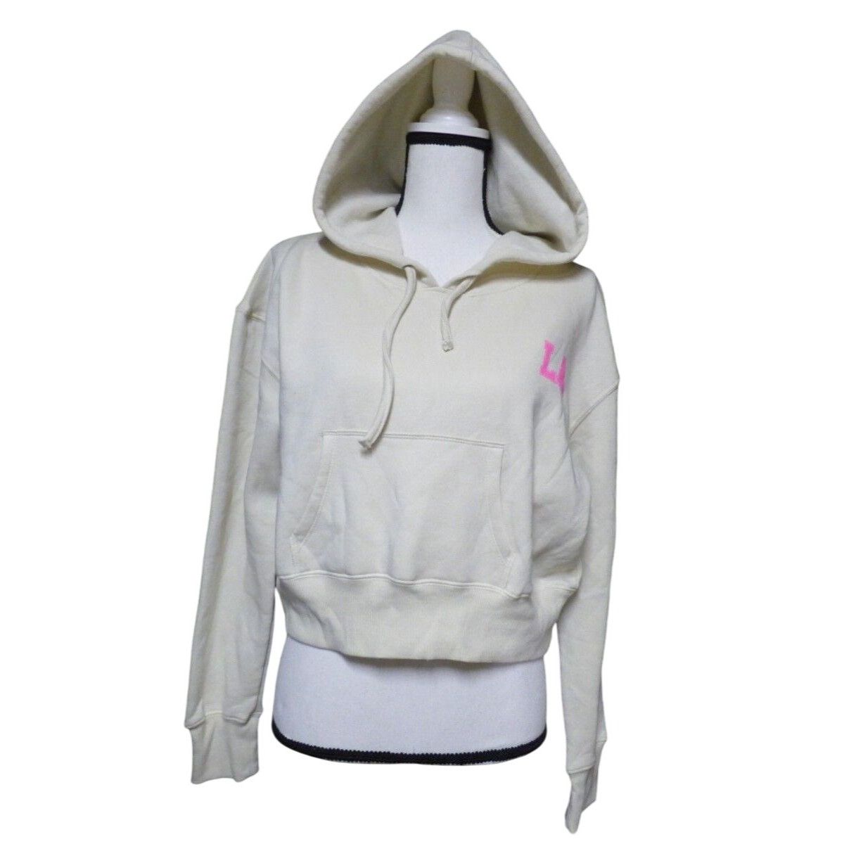 Other BP “LA” Junior's Cropped Hoodie, Cream , Size M Size M / US 6-8 / IT 42-44 - 11 Thumbnail