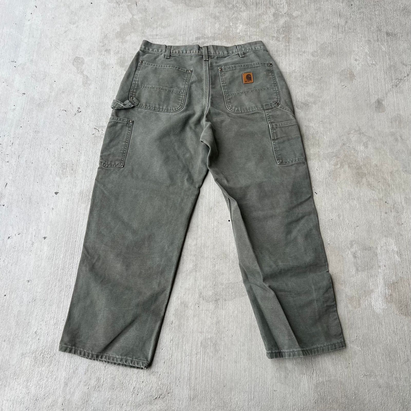 Carhartt × Vintage Carhartt green double knee work wear carpenter pants Size US 32 / EU 48 - 5 Thumbnail