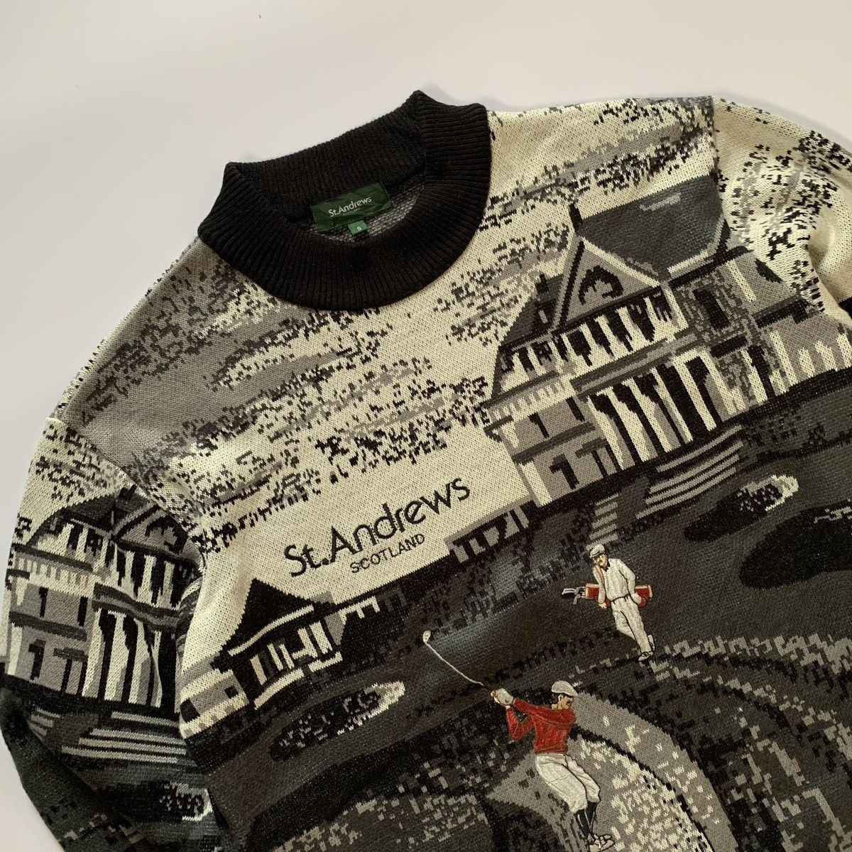 Andrew St. John × Coogi × Fruit Of The Loom St. Andrews Scotland Gold Knitted Sweater Size US M / EU 48-50 / 2 - 4 Thumbnail