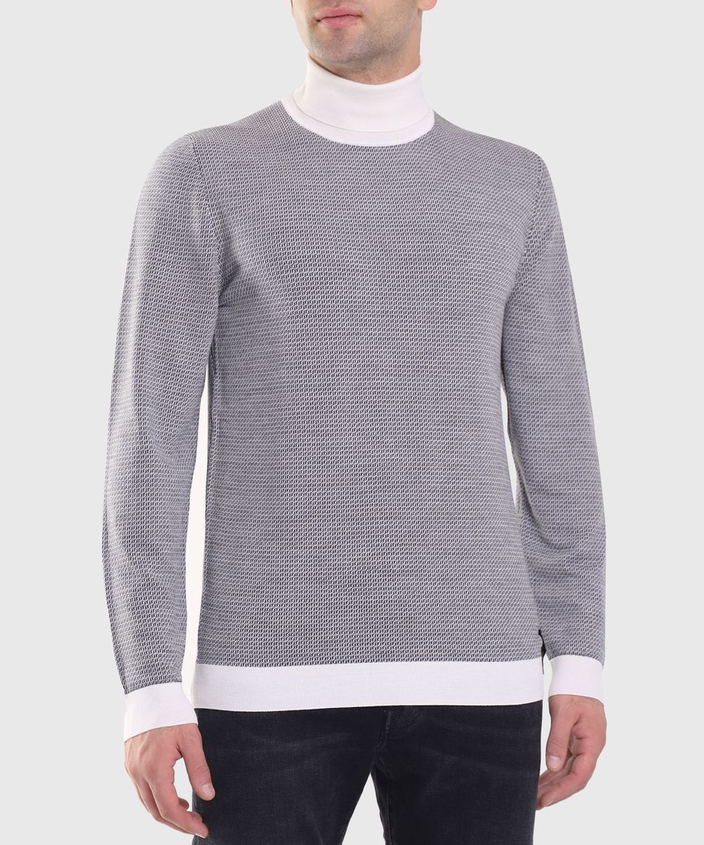 Fendi o1loc1c0824 Trutleneck in Grey Size US XL / EU 56 / 4 - 2 Thumbnail