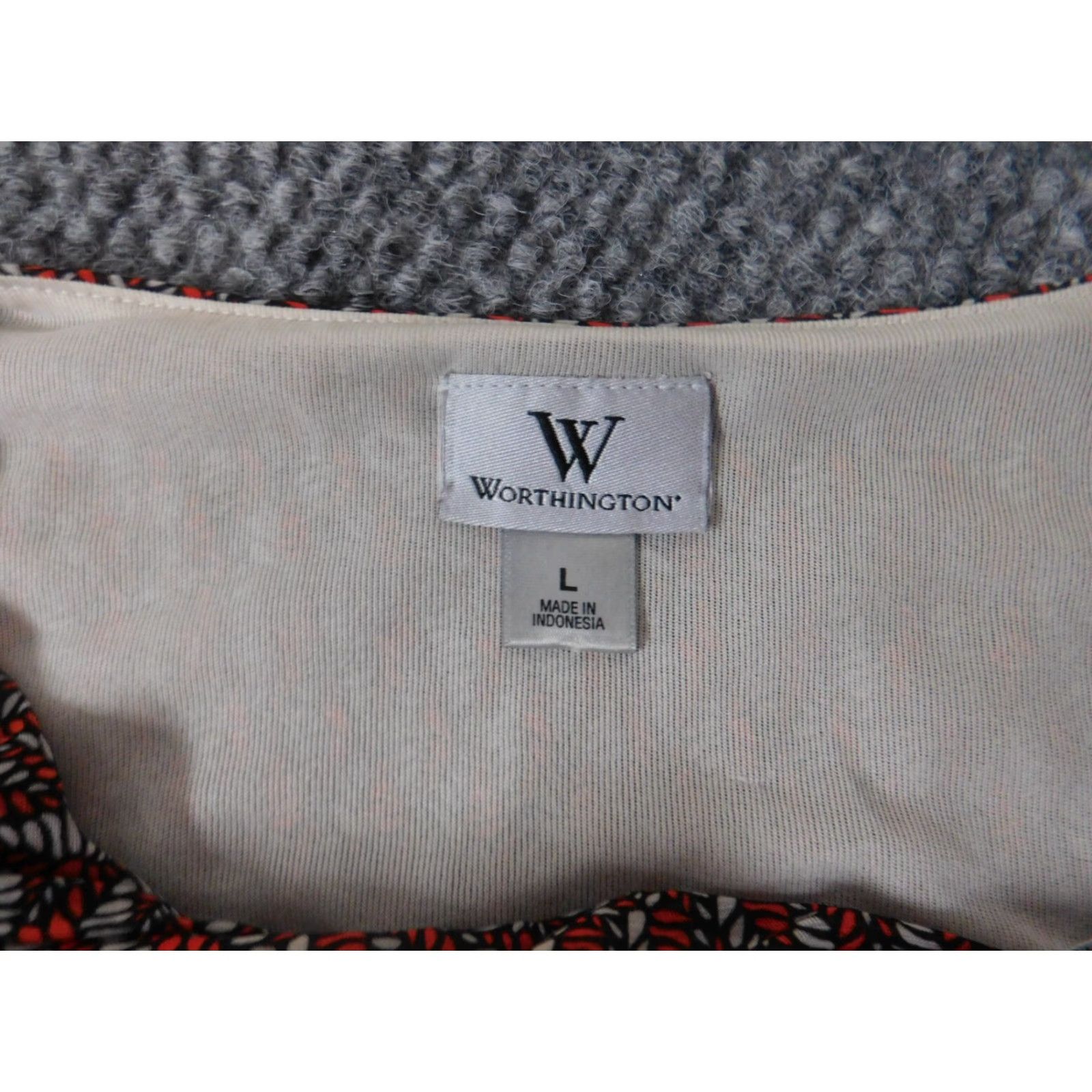Worthington Worthington Womens Blouse L Red Solid Casual Sleeveless Collared Pullover Lightweight Cotton Rayon Button Designer Regular Blouse Womens Size L / US 10 / IT 46 - 4 Thumbnail
