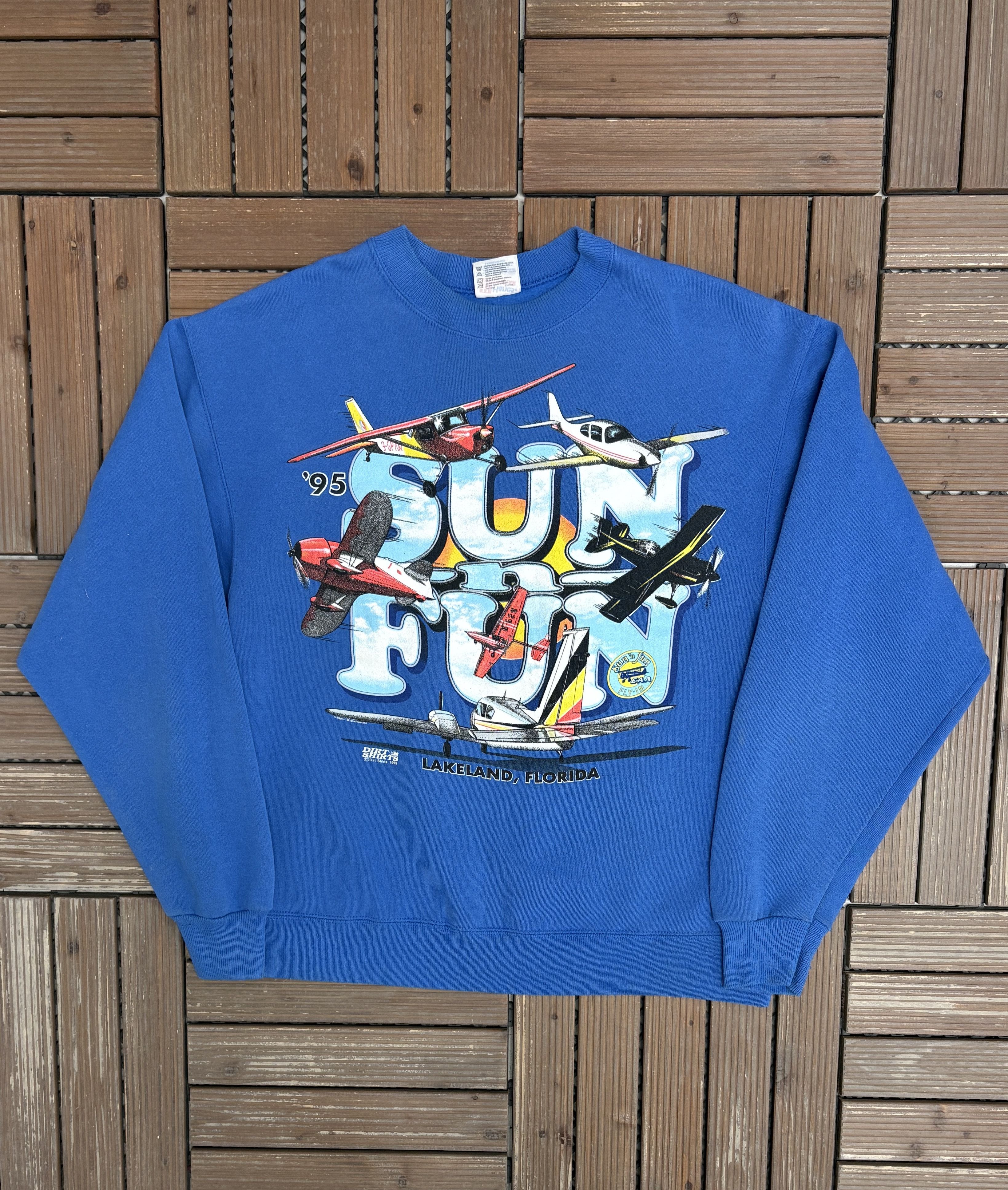 Vintage Sun 'n Fun Lakeland, Florida Vintage Blue Crewneck Size US L / EU 52-54 / 3 - 1 Thumbnail