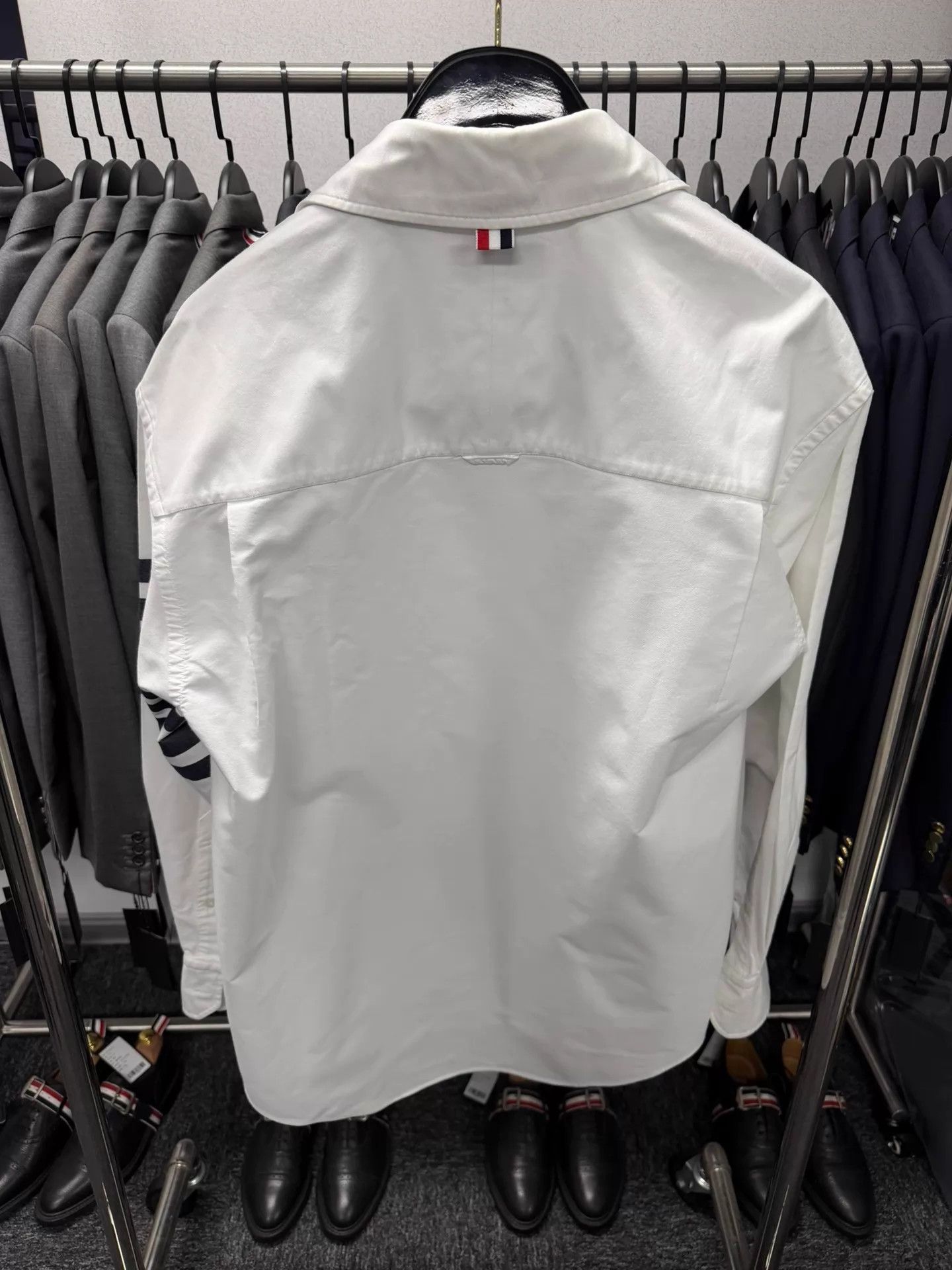 Thom Browne Thom Browne Classic 4-Bar White Oxford Shirt Size 1 Size US S / EU 44-46 / 1 - 2 Thumbnail