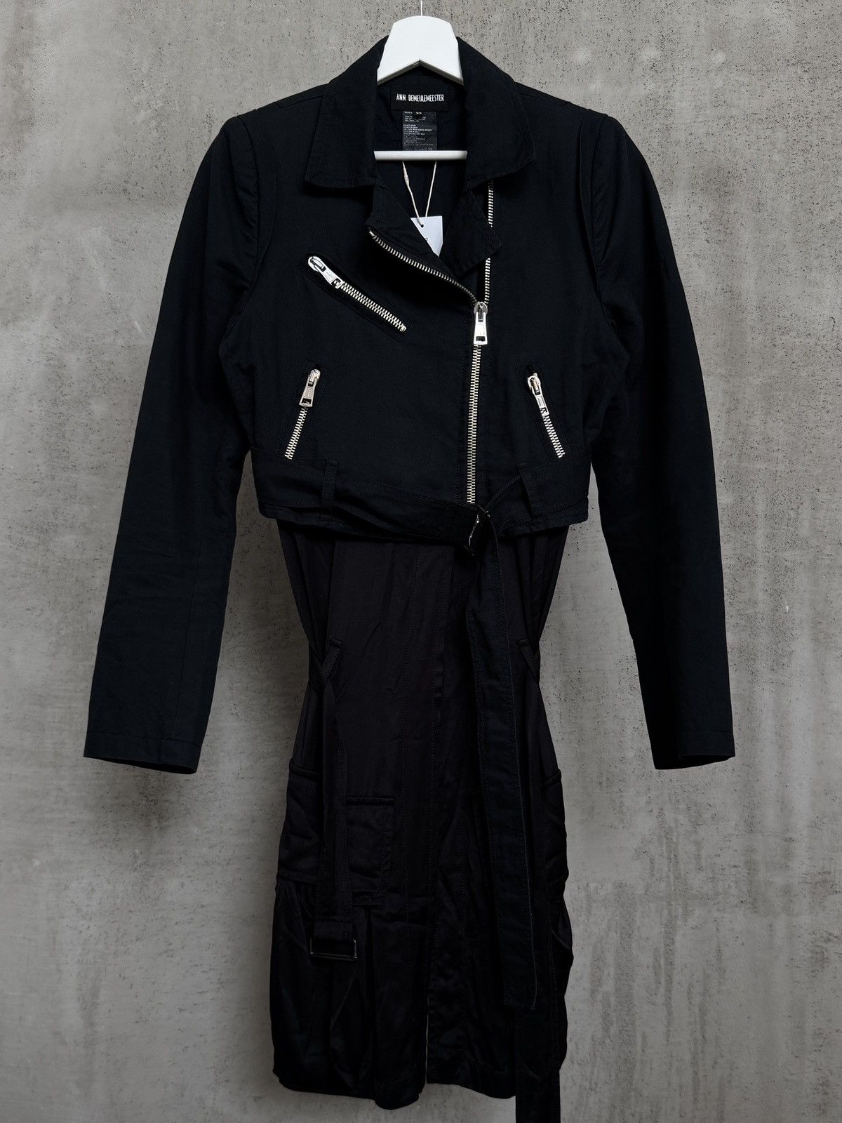 Ann Demeulemeester Ann Demeulemeester SS2004 Linen Motorcycle Trench Coat Size XS / US 0-2 / IT 36-38 - 1 Thumbnail